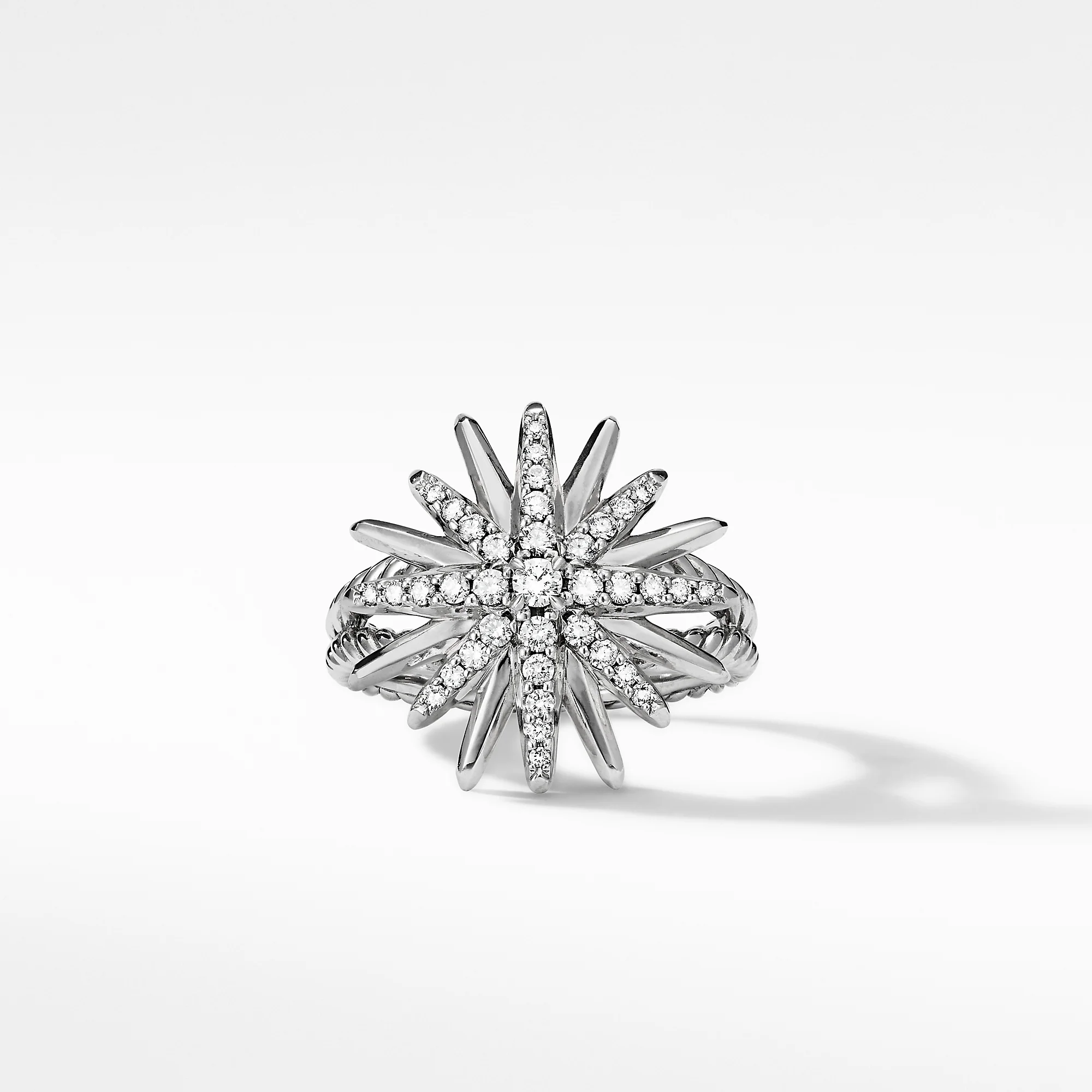 Starburst Ring with Pavé Diamonds, Size 8.5 - Image 2