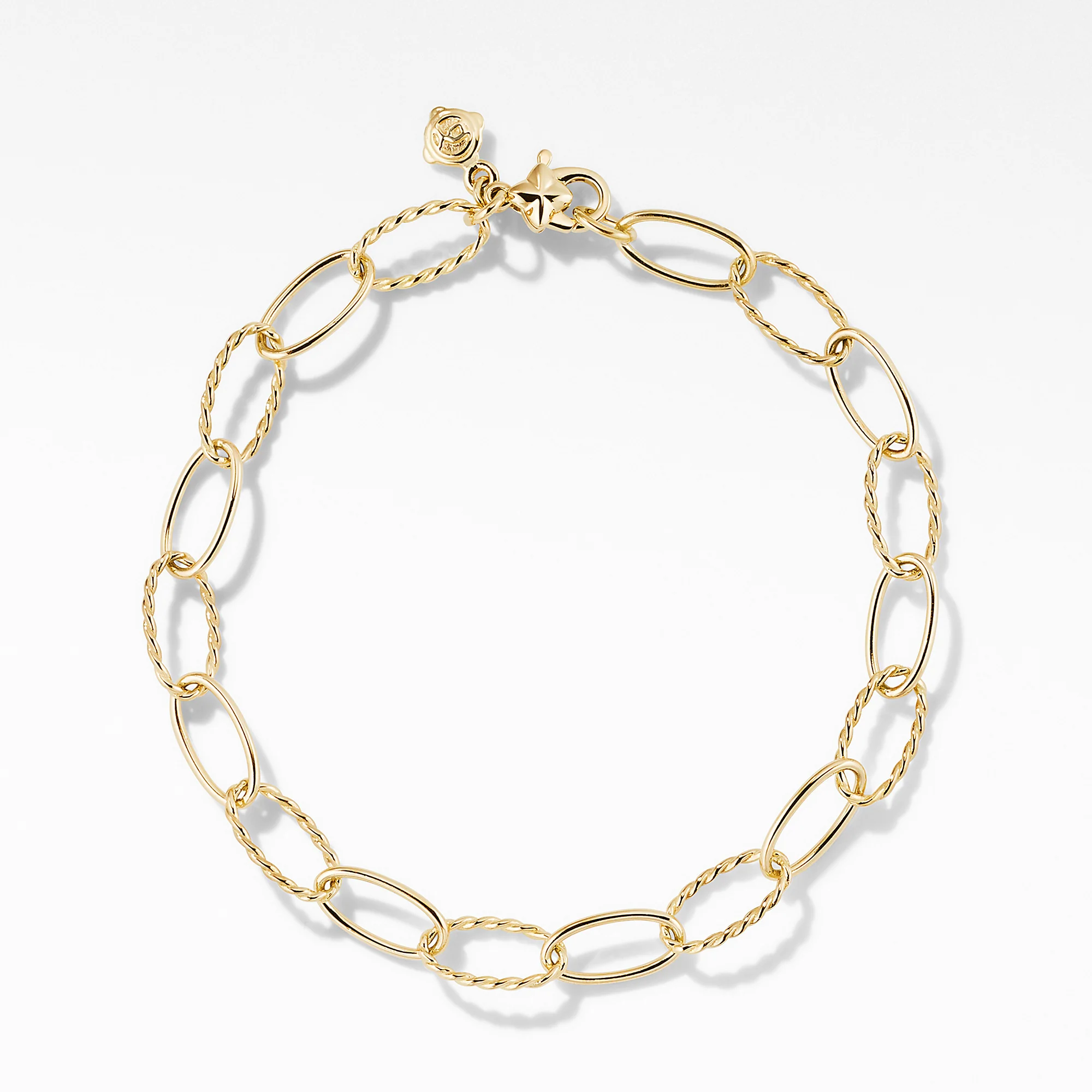 Stax Oval Link Bracelet in 18K Yellow Gold, Size Medium - Image 2