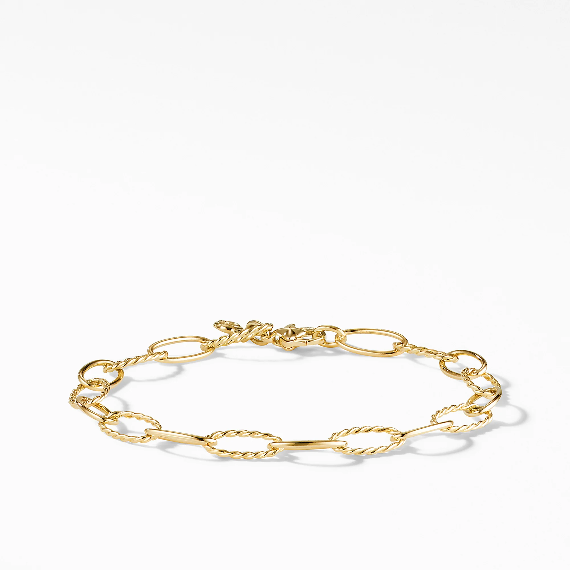 Stax Oval Link Bracelet in 18K Yellow Gold, Size Small