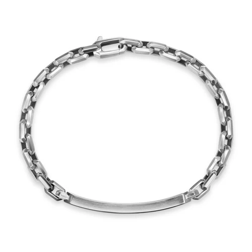 Streamline ID Bracelet in Sterling Silver, 6.7mm, Size Large - Image 3