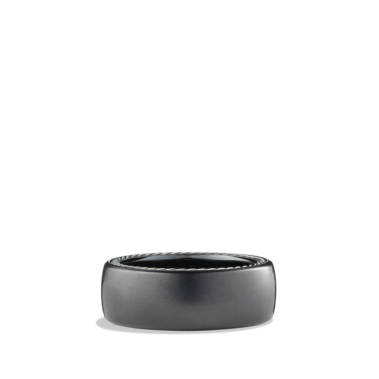 Streamline® Wide Band Ring with Black Titanium, Size 11.5