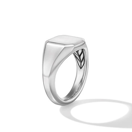 Streamline Signet Ring in Sterling Silver, Size 9 - Image 2