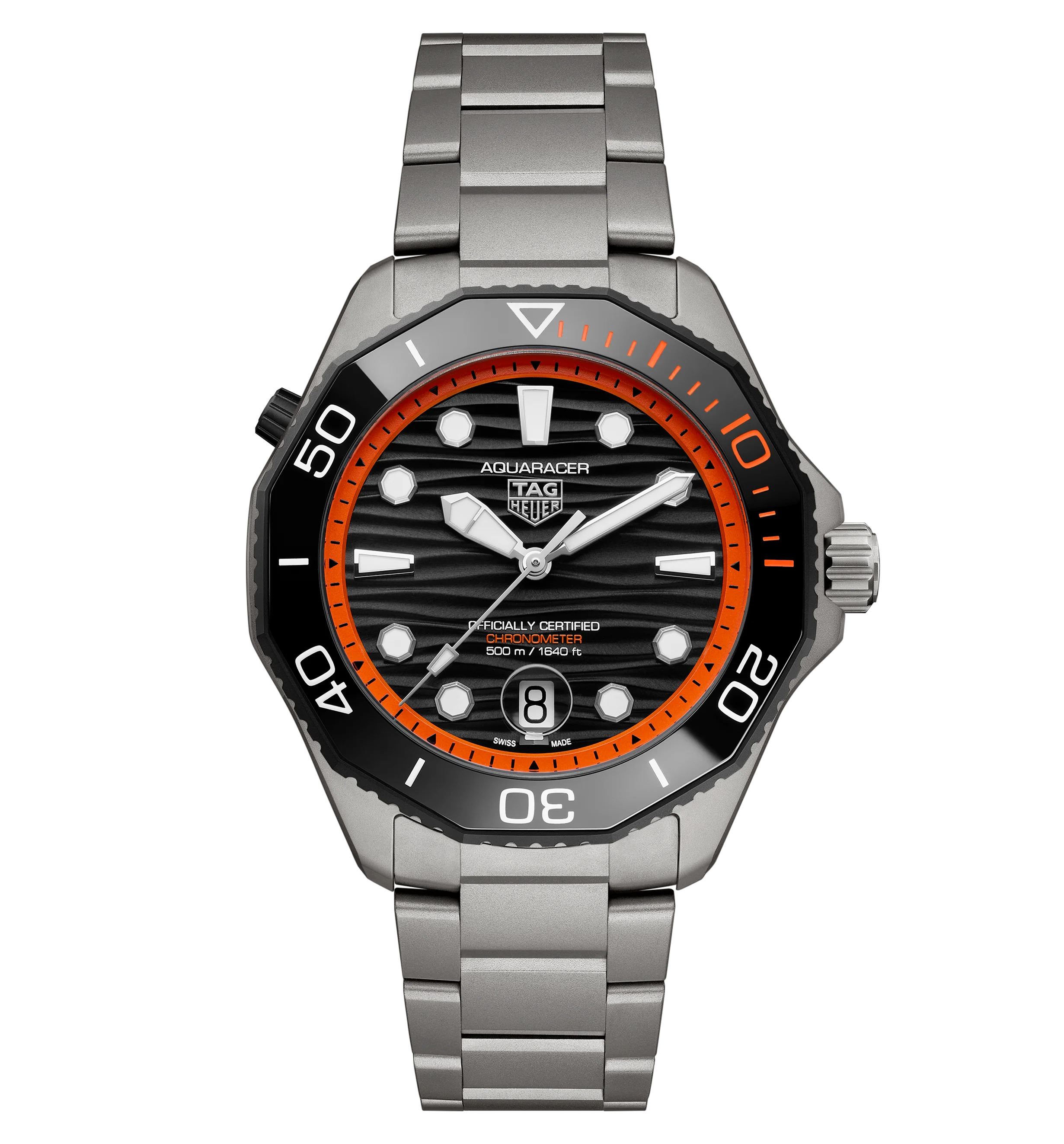 TAG Heuer Aquaracer Professional 500 Date Watch with Black Lacquered Dial, Limited Edition