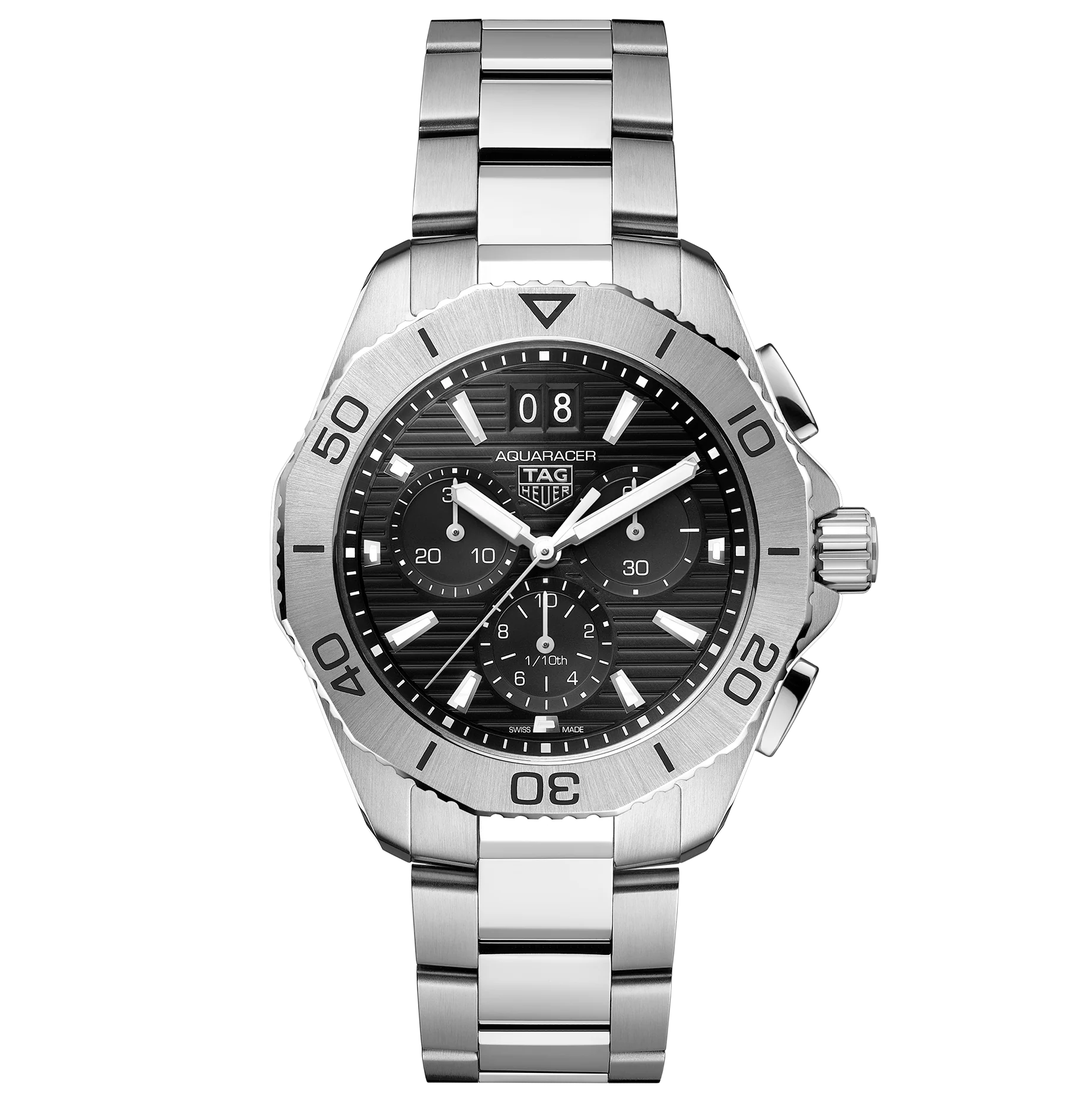 TAG Heuer Aquaracer Professional 200 Date Watch with a Black Dial