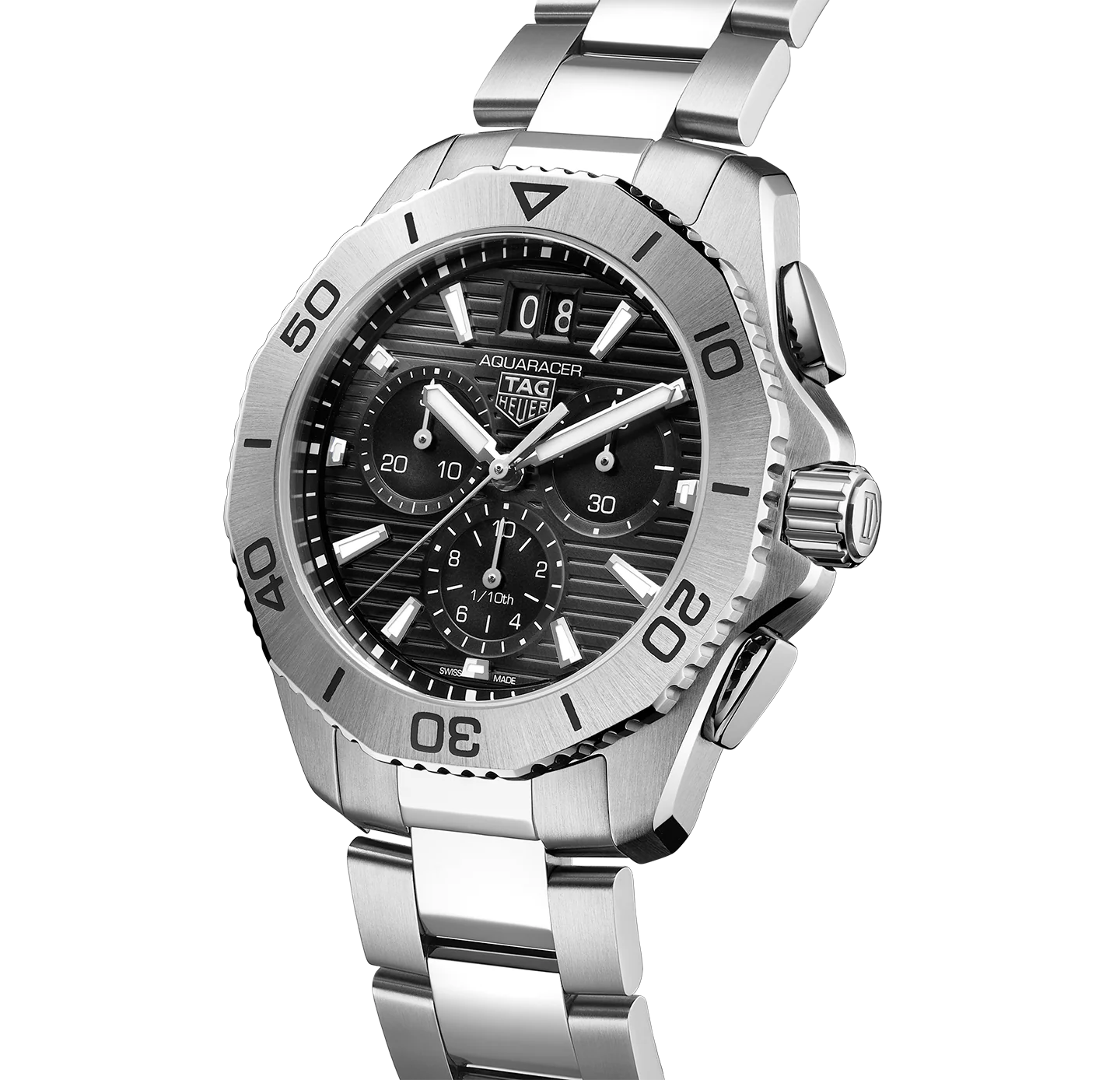 TAG Heuer Aquaracer Professional 200 Date Watch with a Black Dial - Image 2