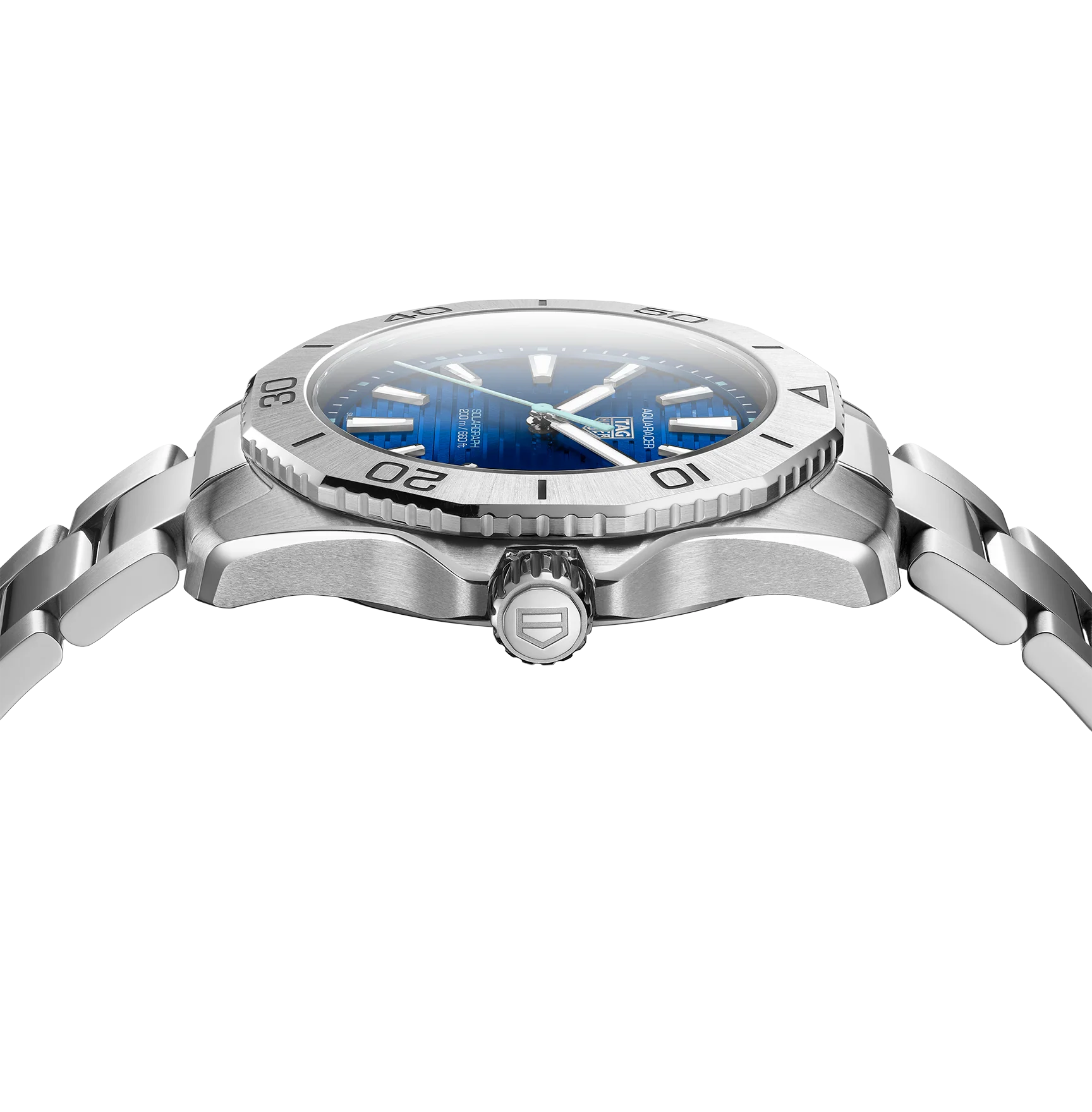TAG Heuer Aquaracer Professional 200 Solargraph Watch with a Blue Dial - Image 5