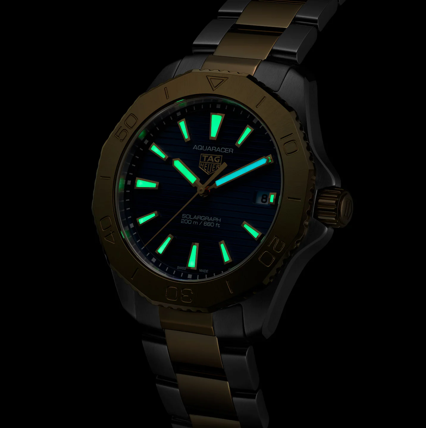 TAG Heuer Aquaracer Professional 200 Solargraph Watch with Deep Blue Dial - Image 6