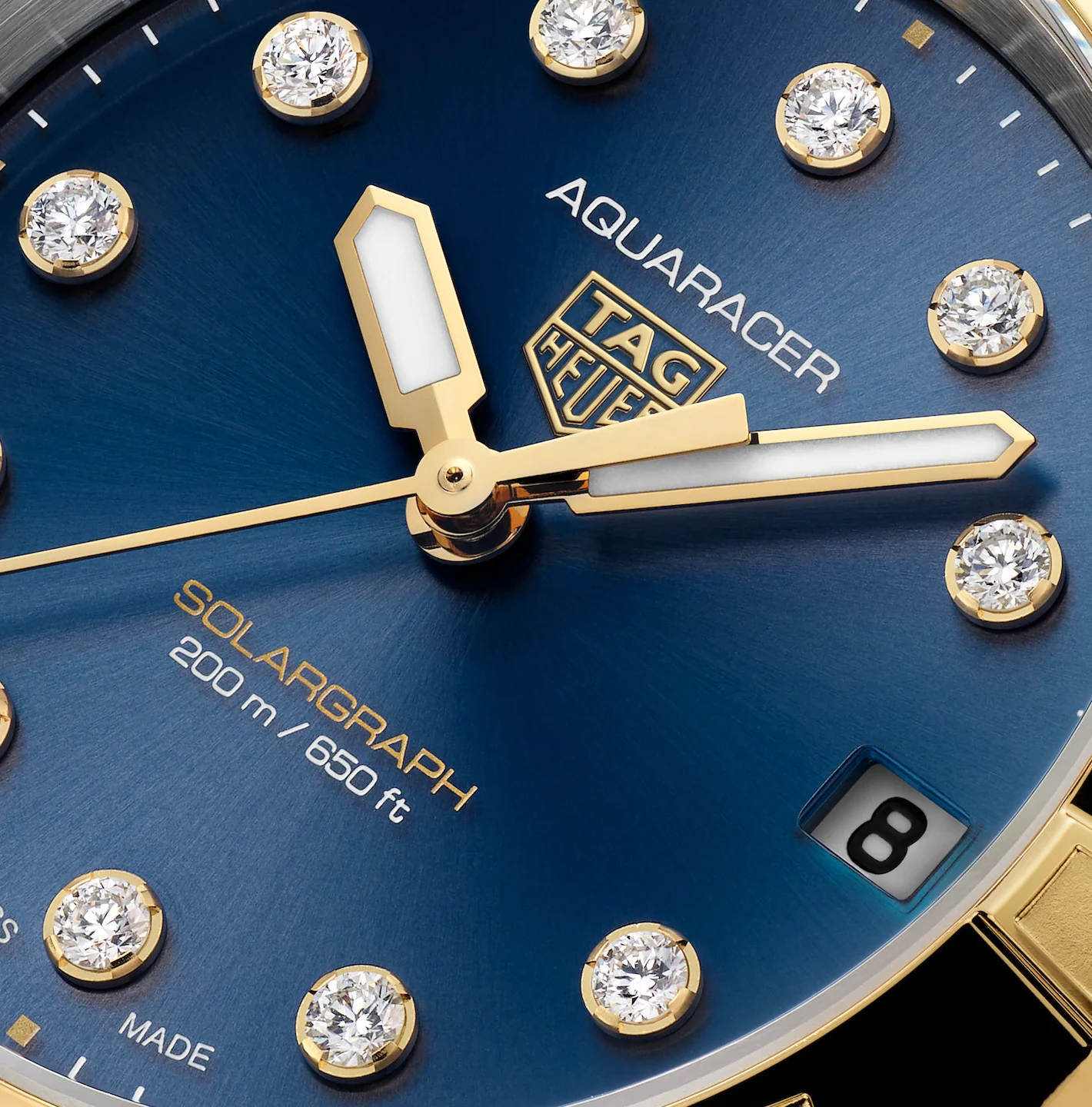 TAG Heuer Aquaracer Professional 200 Solargraph Watch with Diamonds - Image 4