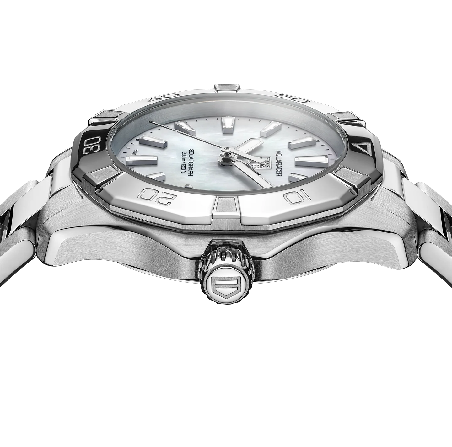 TAG Heuer Aquaracer Professional 200 Solargraph Watch with Mother of Pearl Dial - Image 5