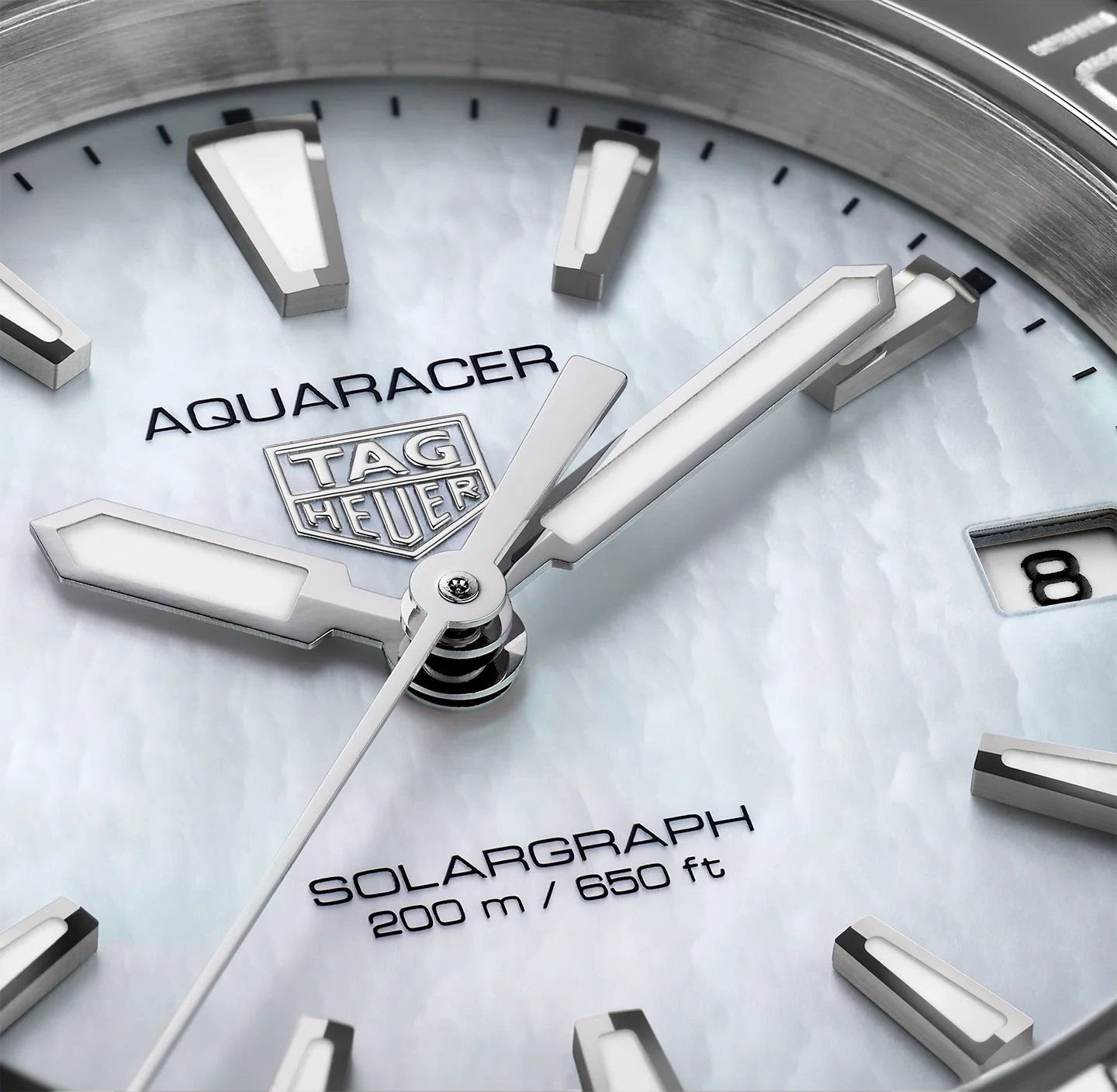 TAG Heuer Aquaracer Professional 200 Solargraph Watch with Mother of Pearl Dial - Image 7