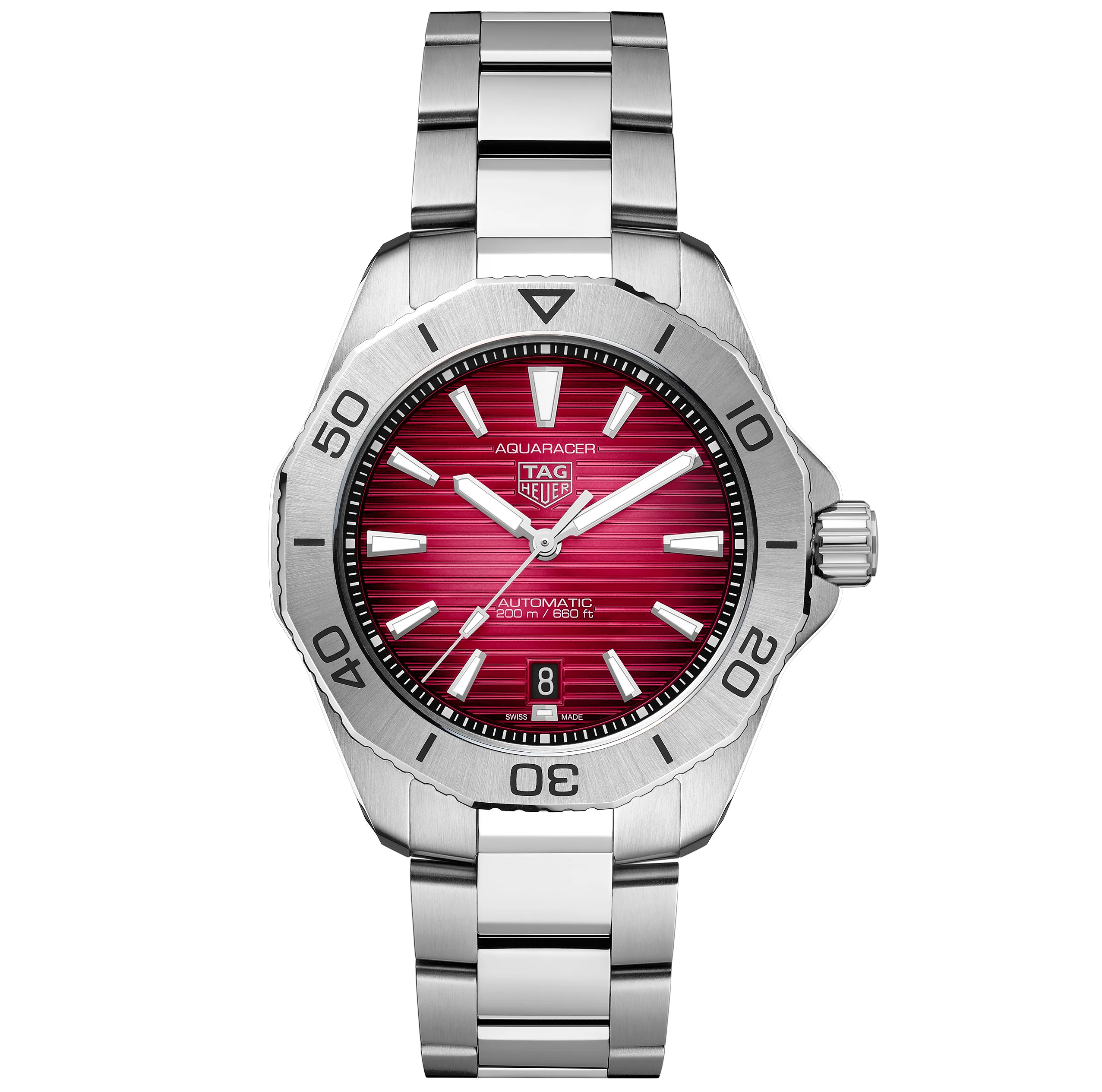 TAG Heuer Aquaracer Professional 200 Watch with Red Dial