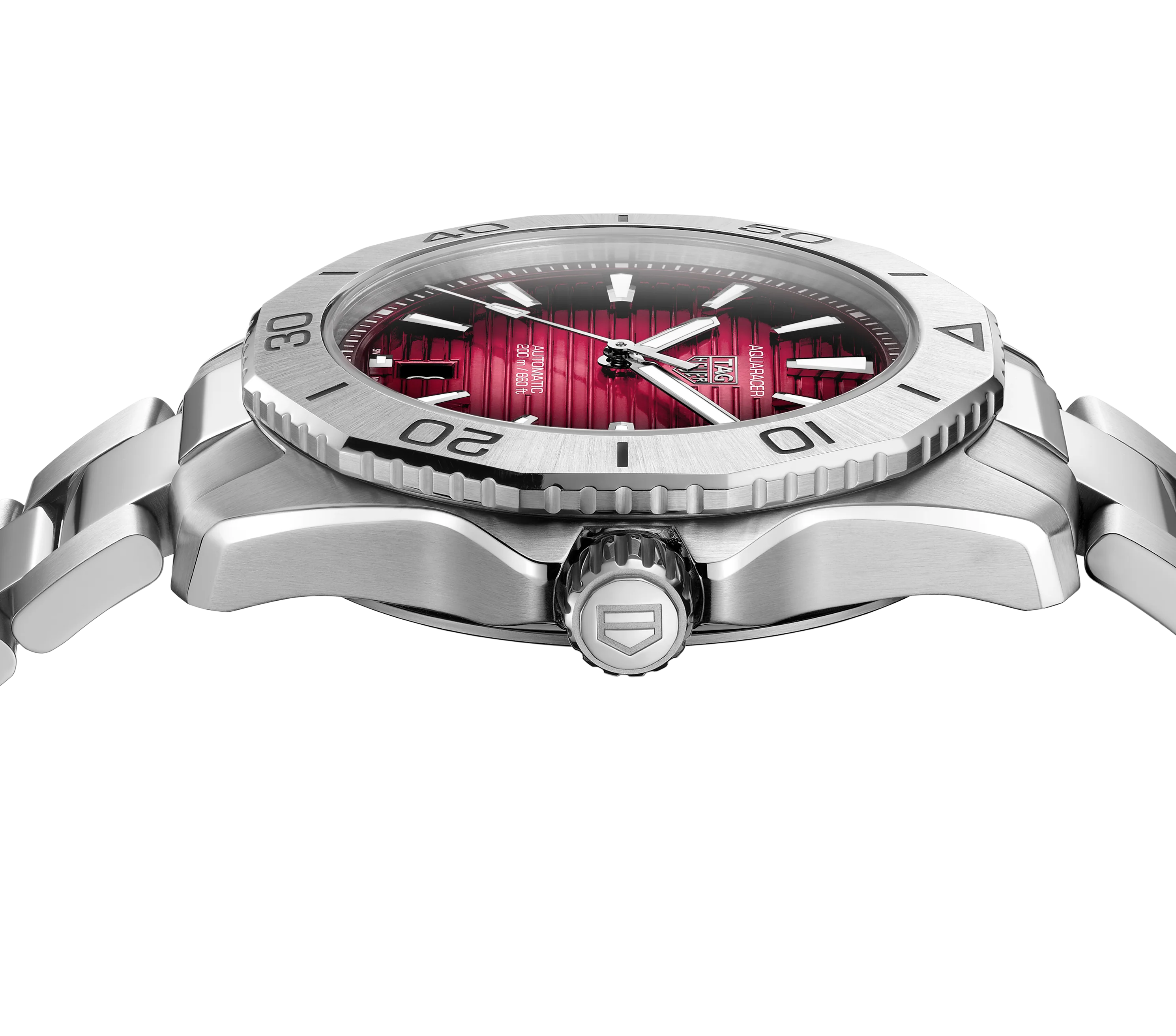 TAG Heuer Aquaracer Professional 200 Watch with Red Dial - Image 4