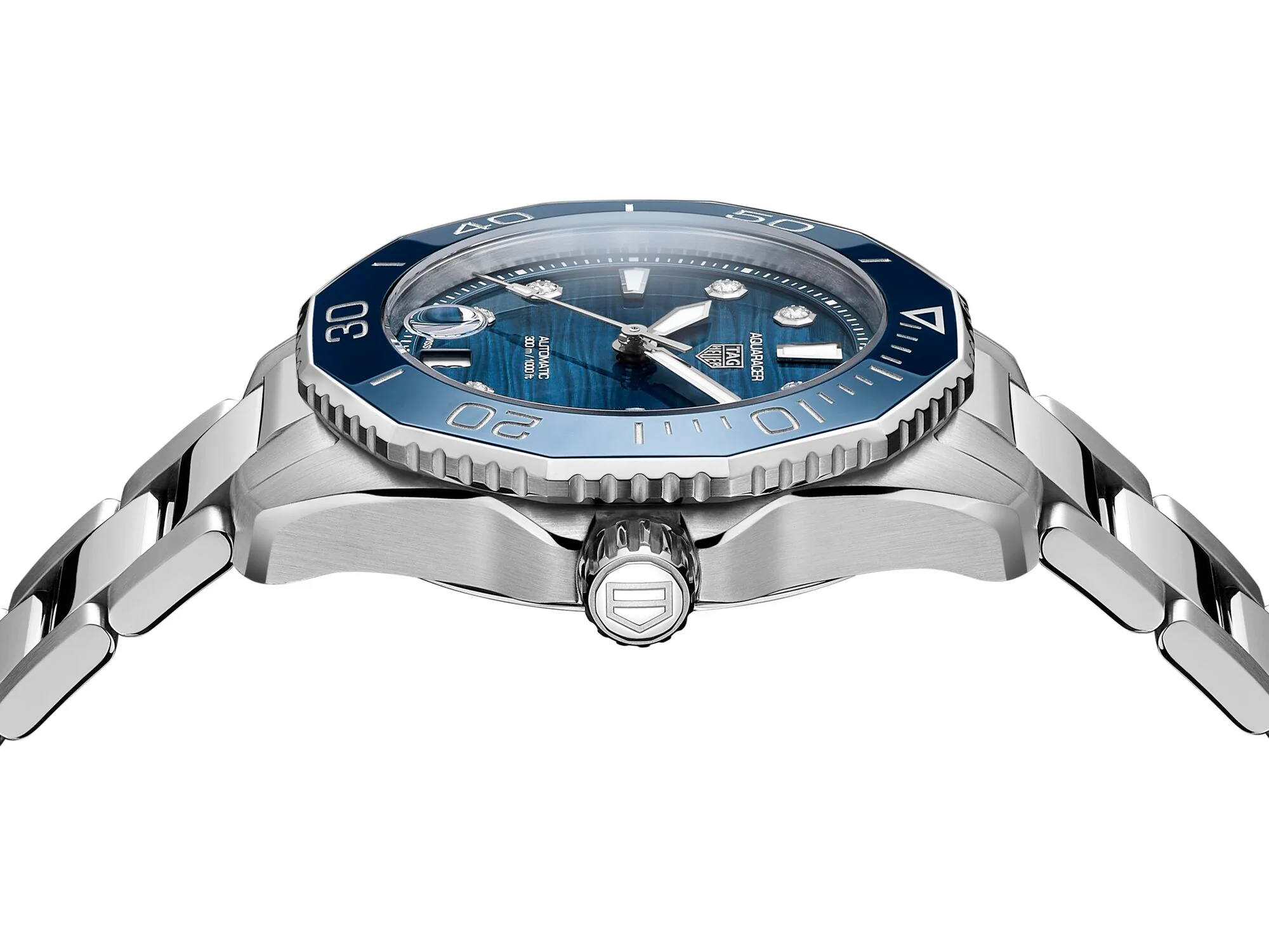 TAG Heuer Ladies' Aquaracer Professional 300, 36mm with Blue Diamond Dial - Image 3