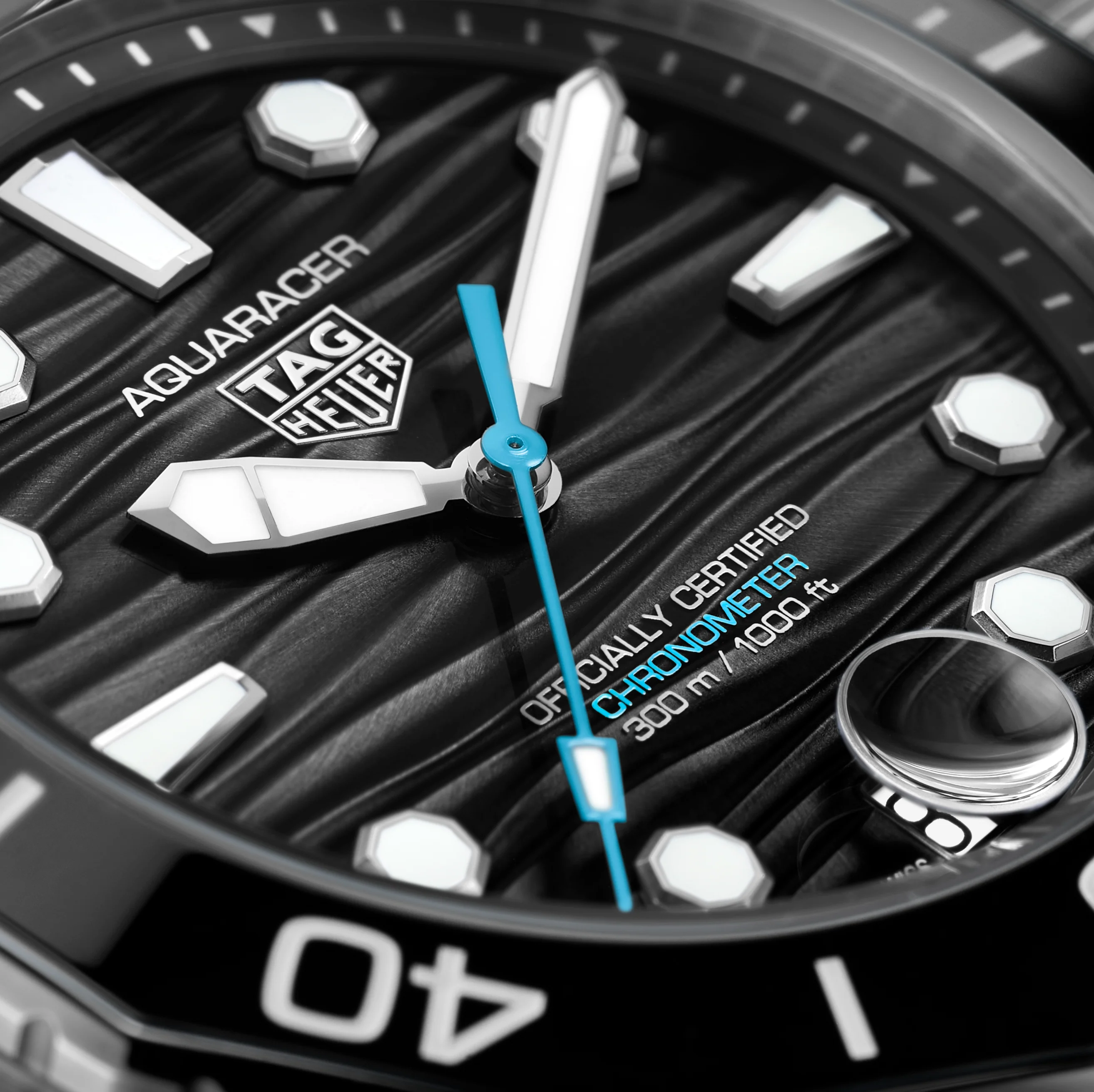 TAG Heuer Aquaracer Professional 300 Date Watch with Black Dial - Image 7