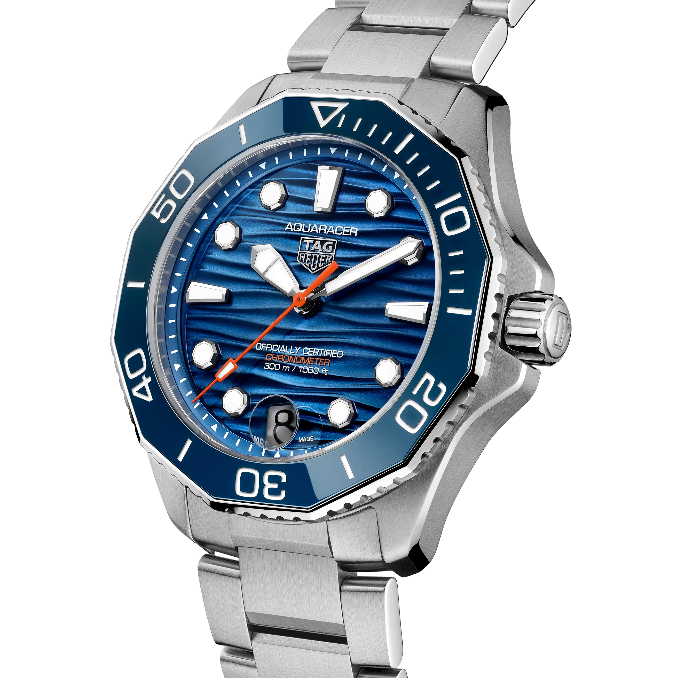 TAG Heuer Aquaracer Professional 300 Date Watch with Blue Dial - Image 2