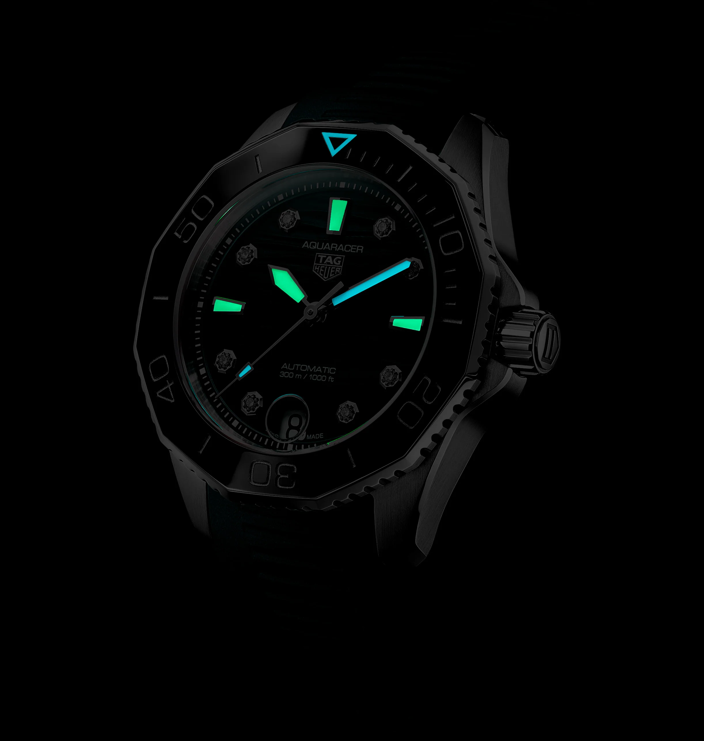 TAG Heuer Aquaracer Professional 300 Date with Teal Dial - Image 7
