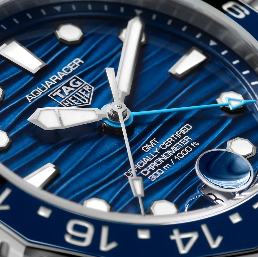 TAG Heuer Aquaracer Professional 300 GMT Watch with Blue Dial - Image 4