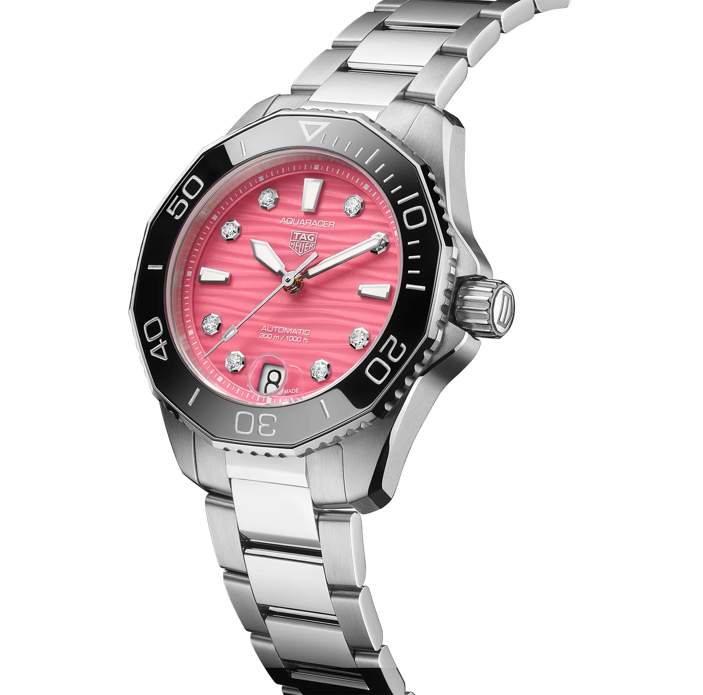 TAG Heuer Aquaracer Professional 300 Watch with a Pink Dial - Image 2