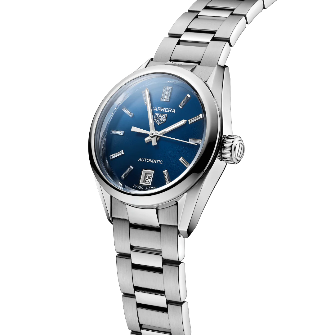 TAG Heuer Carrera Calibre 9 Automatic Ladies' Blue Steel Watch, 29mm - Image 2