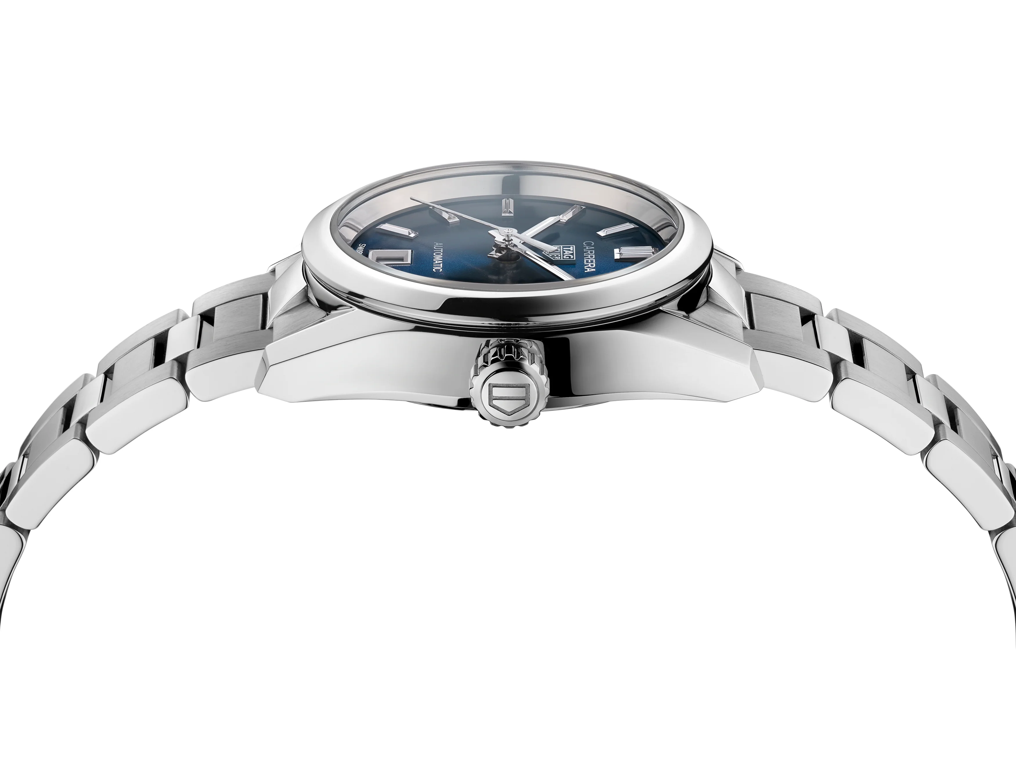 TAG Heuer Carrera Calibre 9 Automatic Ladies' Blue Steel Watch, 29mm - Image 4