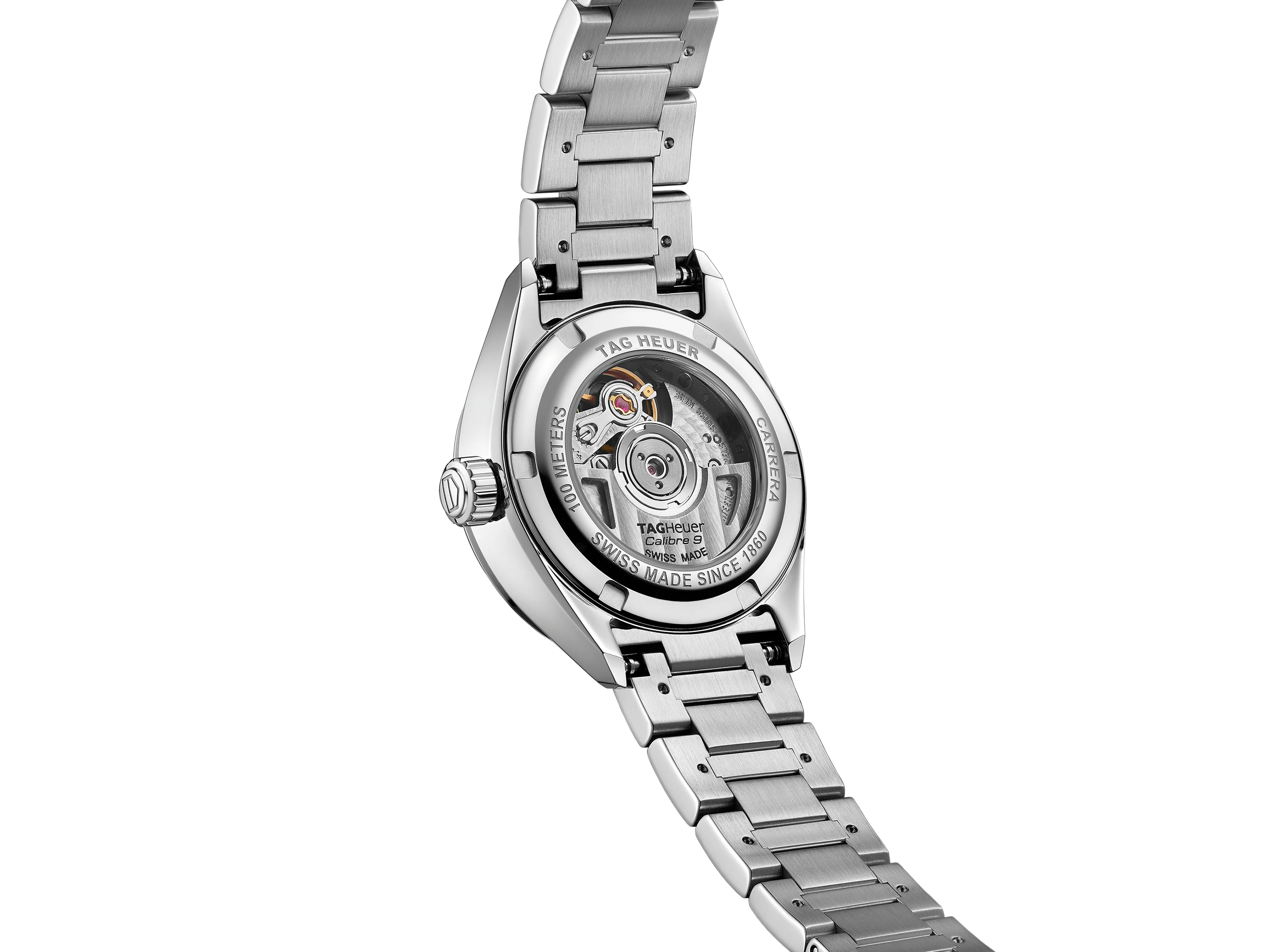 TAG Heuer Carrera Calibre 9 Automatic Ladies' Mother of Pearl Steel Watch, 29mm - Image 2