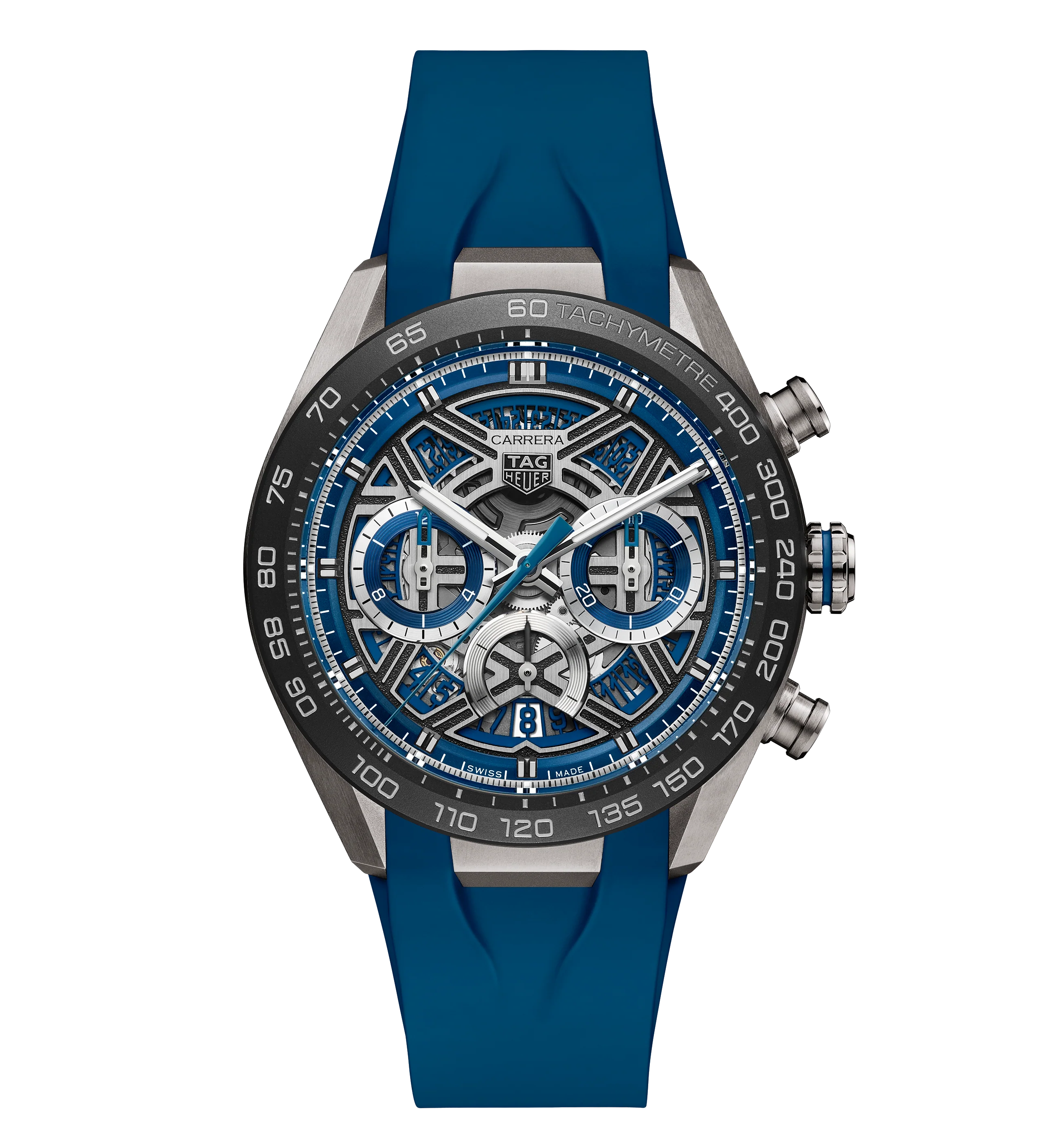 TAG Heuer Carrera Chronograph Extreme Sport Watch with Blue Rubber Strap