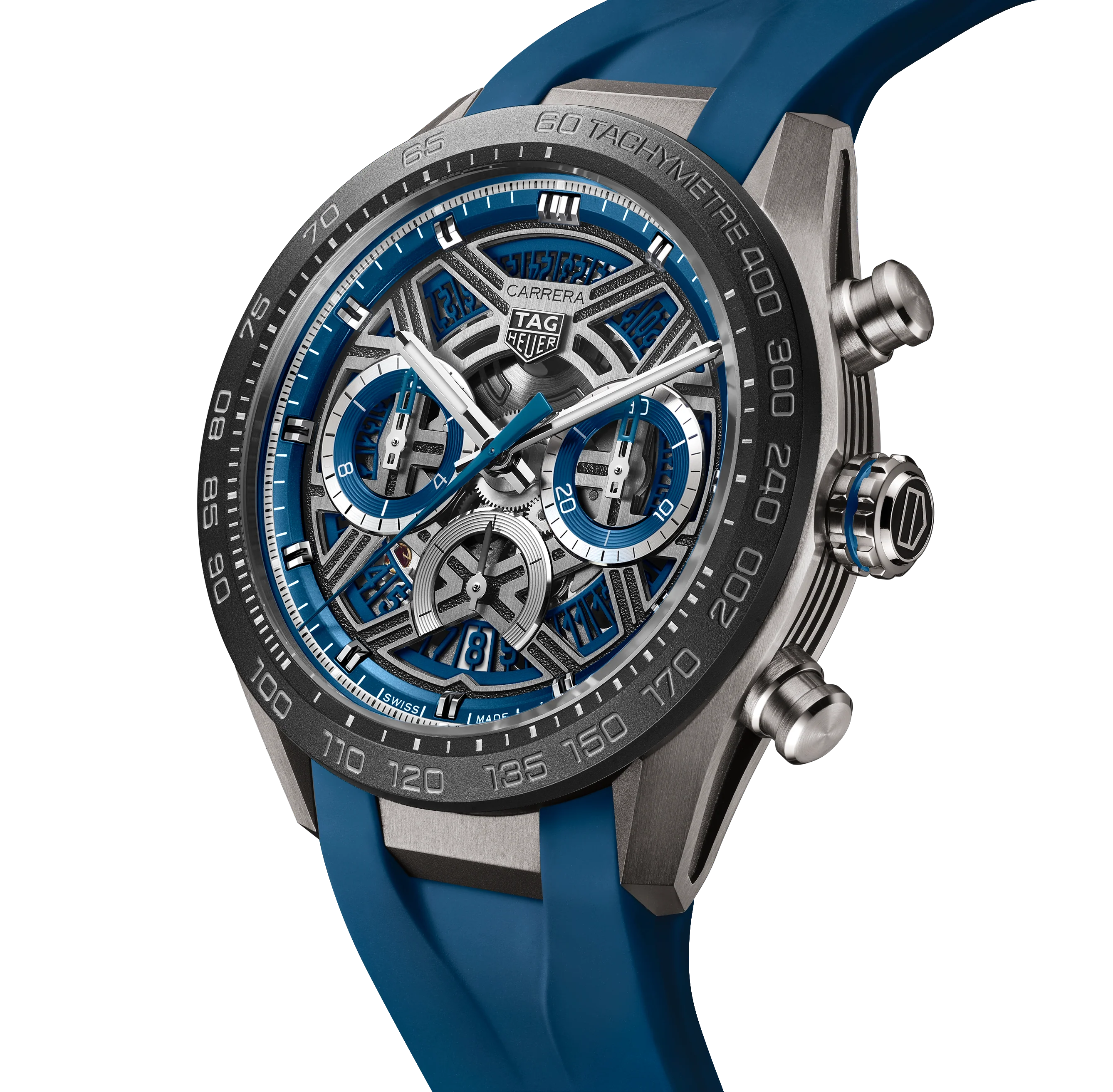 TAG Heuer Carrera Chronograph Extreme Sport Watch with Blue Rubber Strap - Image 2