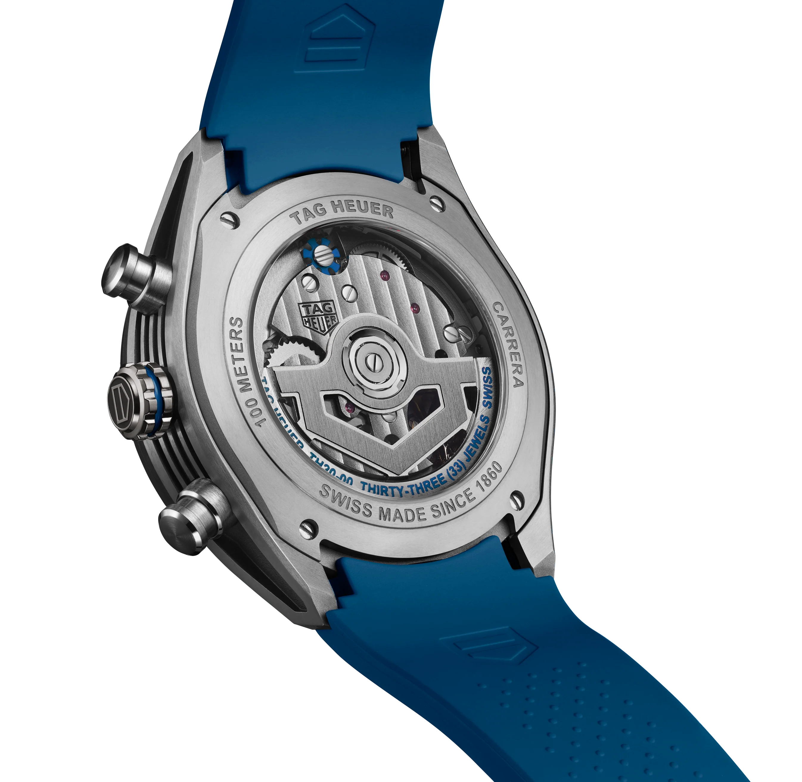 TAG Heuer Carrera Chronograph Extreme Sport Watch with Blue Rubber Strap - Image 3