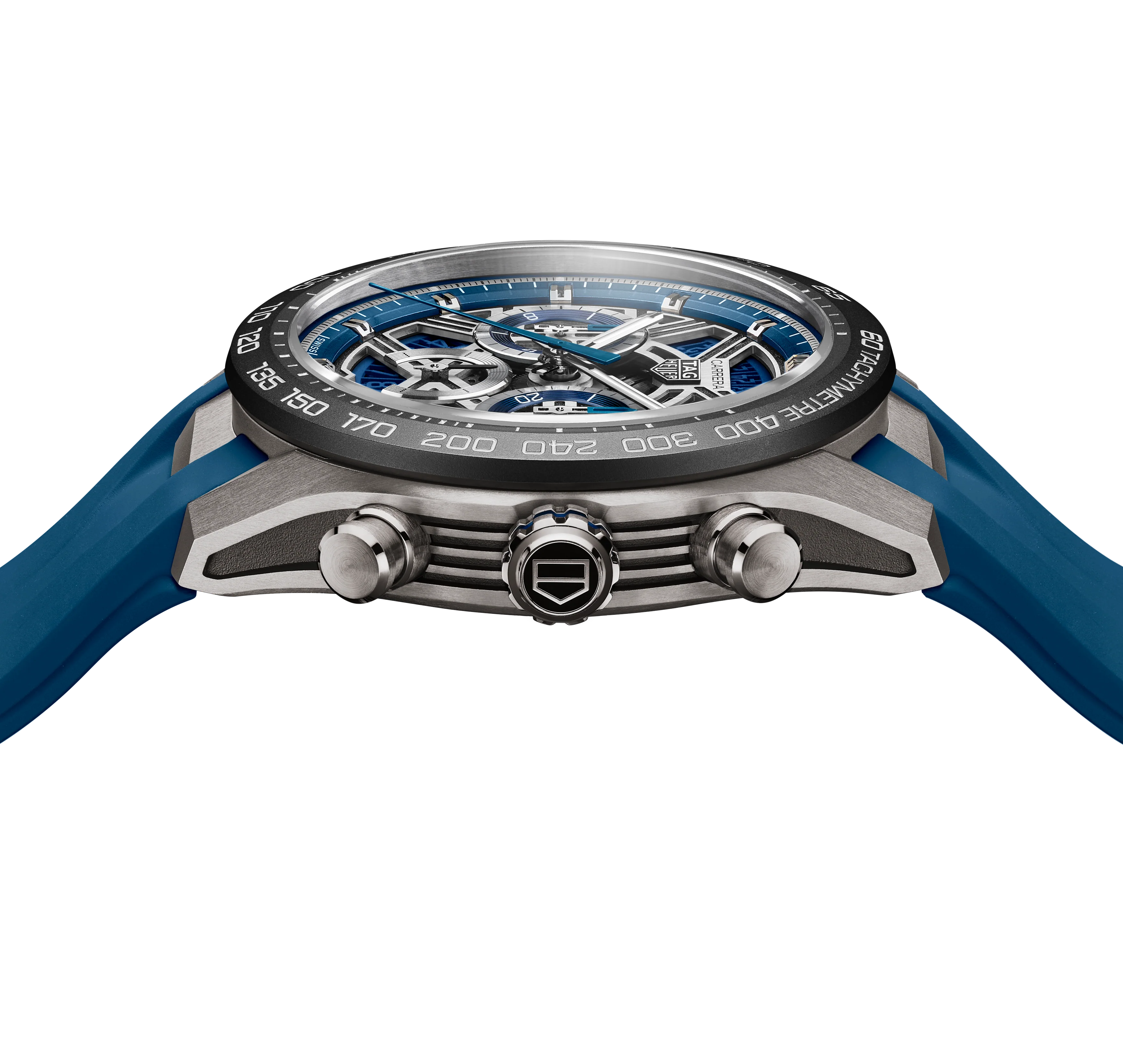 TAG Heuer Carrera Chronograph Extreme Sport Watch with Blue Rubber Strap - Image 5