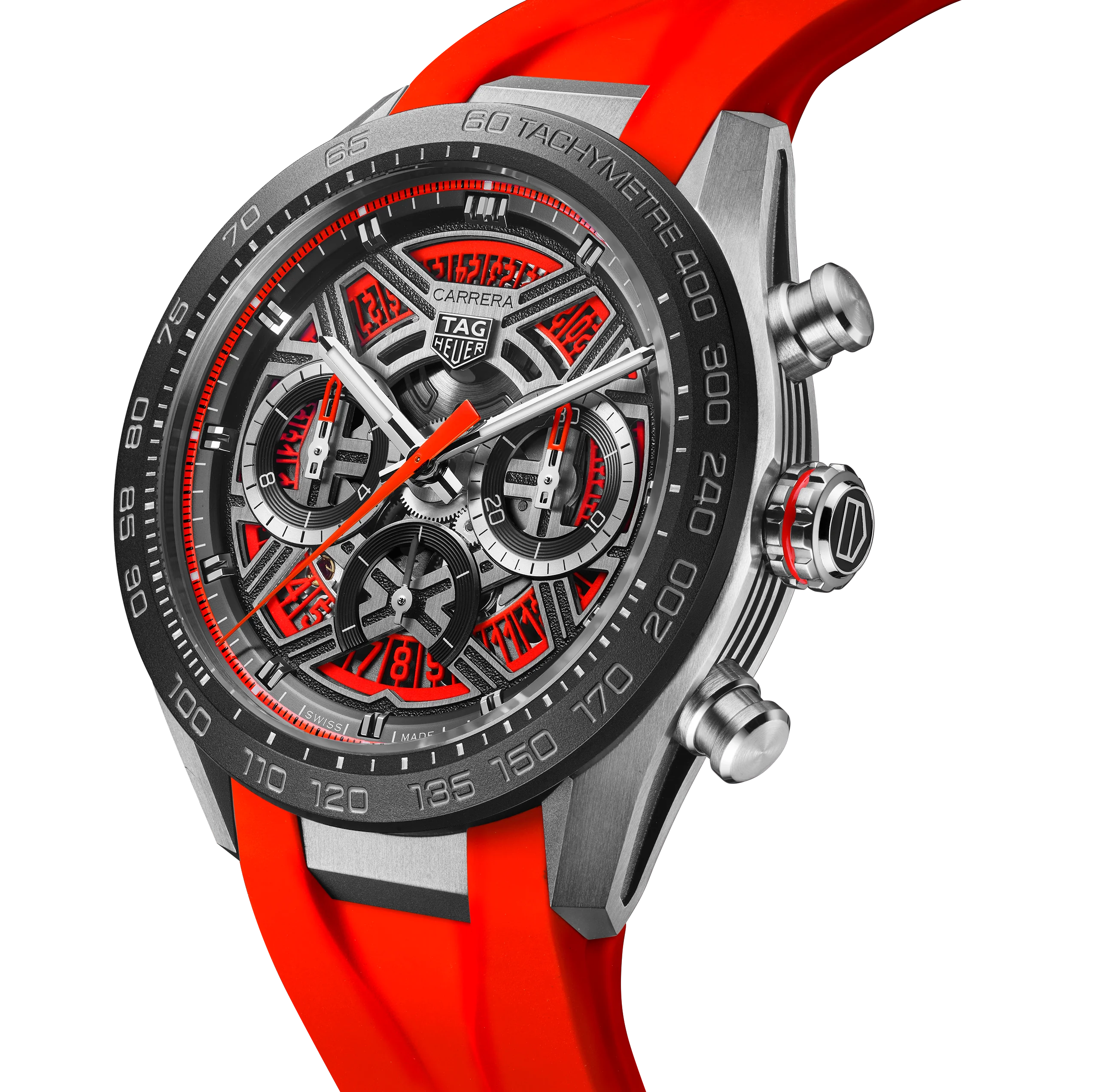 TAG Heuer Carrera Chronograph Extreme Sport Watch with Orange Rubber Strap - Image 2