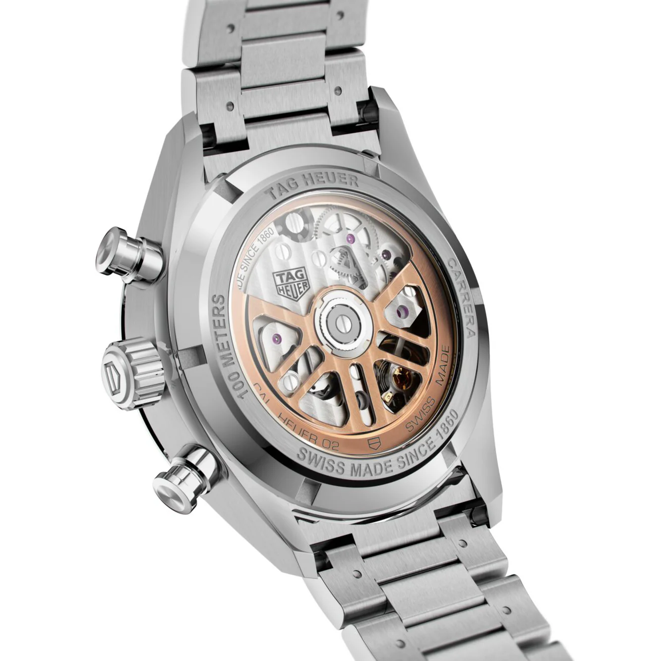 TAG Heuer Carrera Chronograph Men's Calibre Heuer 02 Automatic Chronograph Black Dial Watch - Image 4