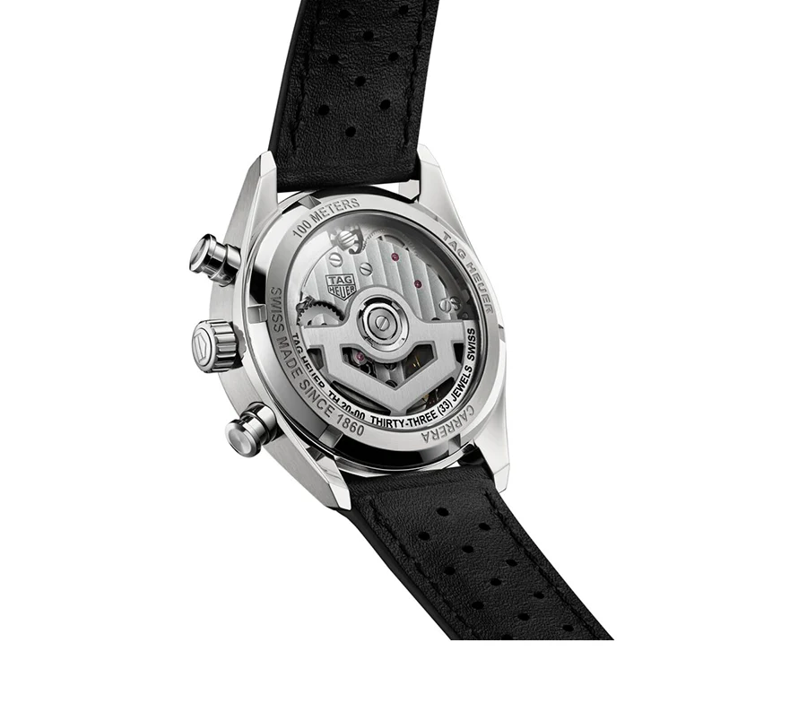 TAG Heuer Carrera Chronograph Watch with Black Dial - Image 2