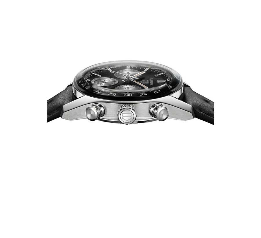 TAG Heuer Carrera Chronograph Watch with Black Dial - Image 3