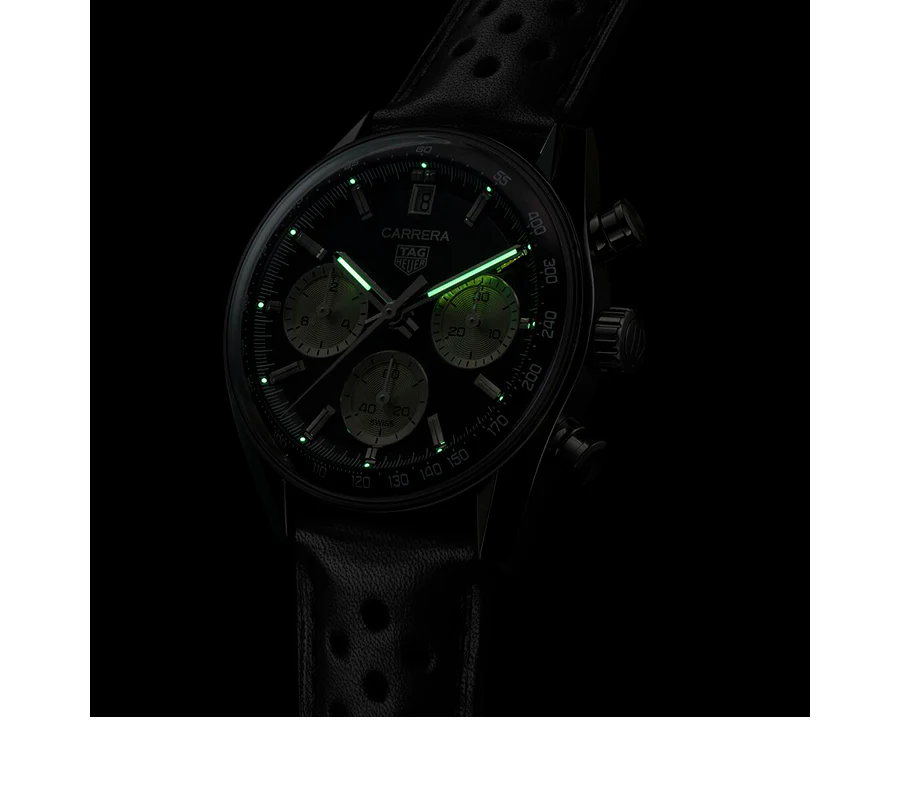 TAG Heuer Carrera Chronograph Watch with Black Dial - Image 5