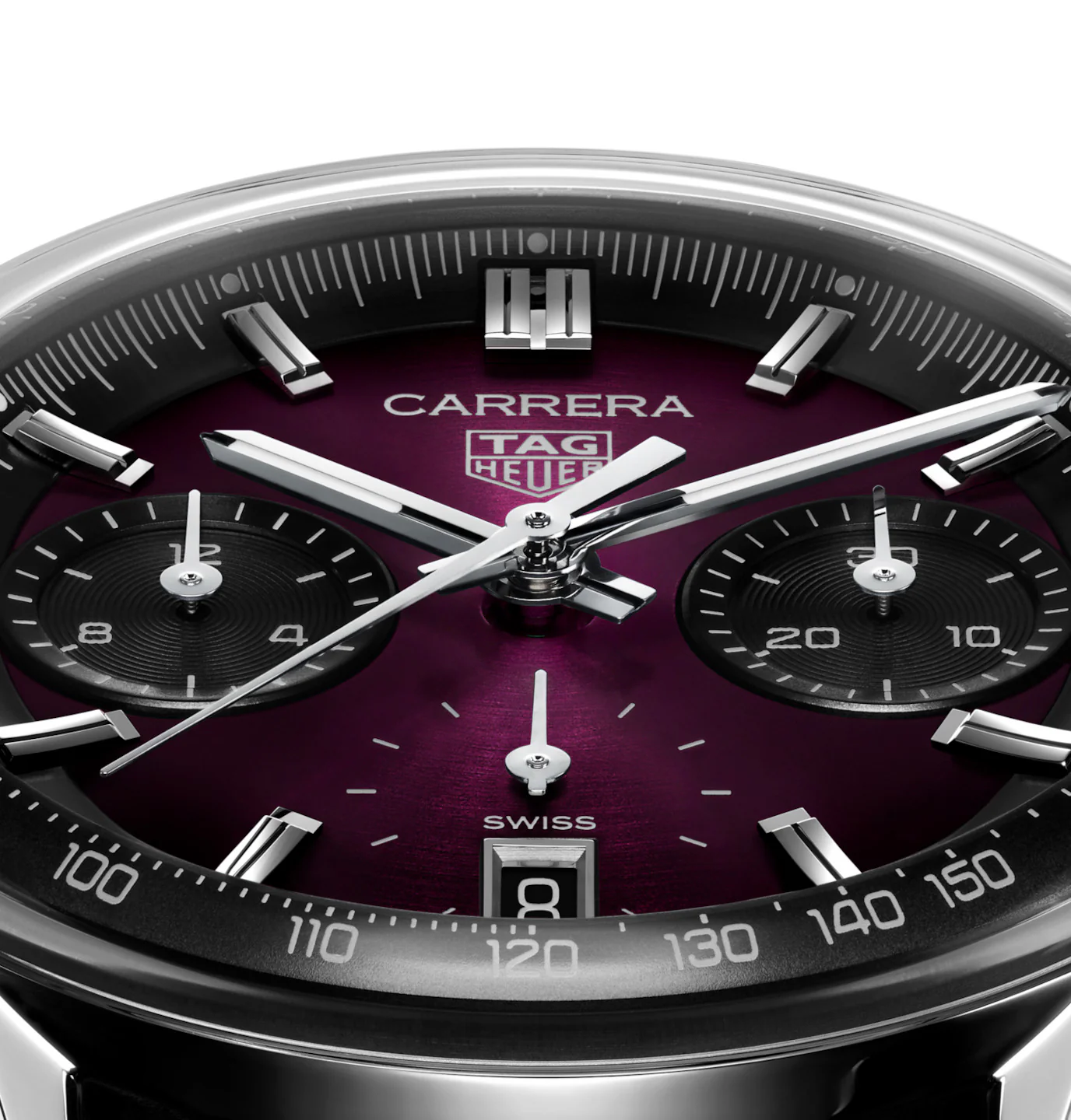 TAG Heuer Carrera Chronograph Watch with Black Leather Strap - Image 5