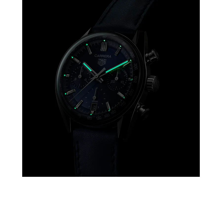 TAG Heuer Carrera Chronograph Watch with Blue Dial - Image 5
