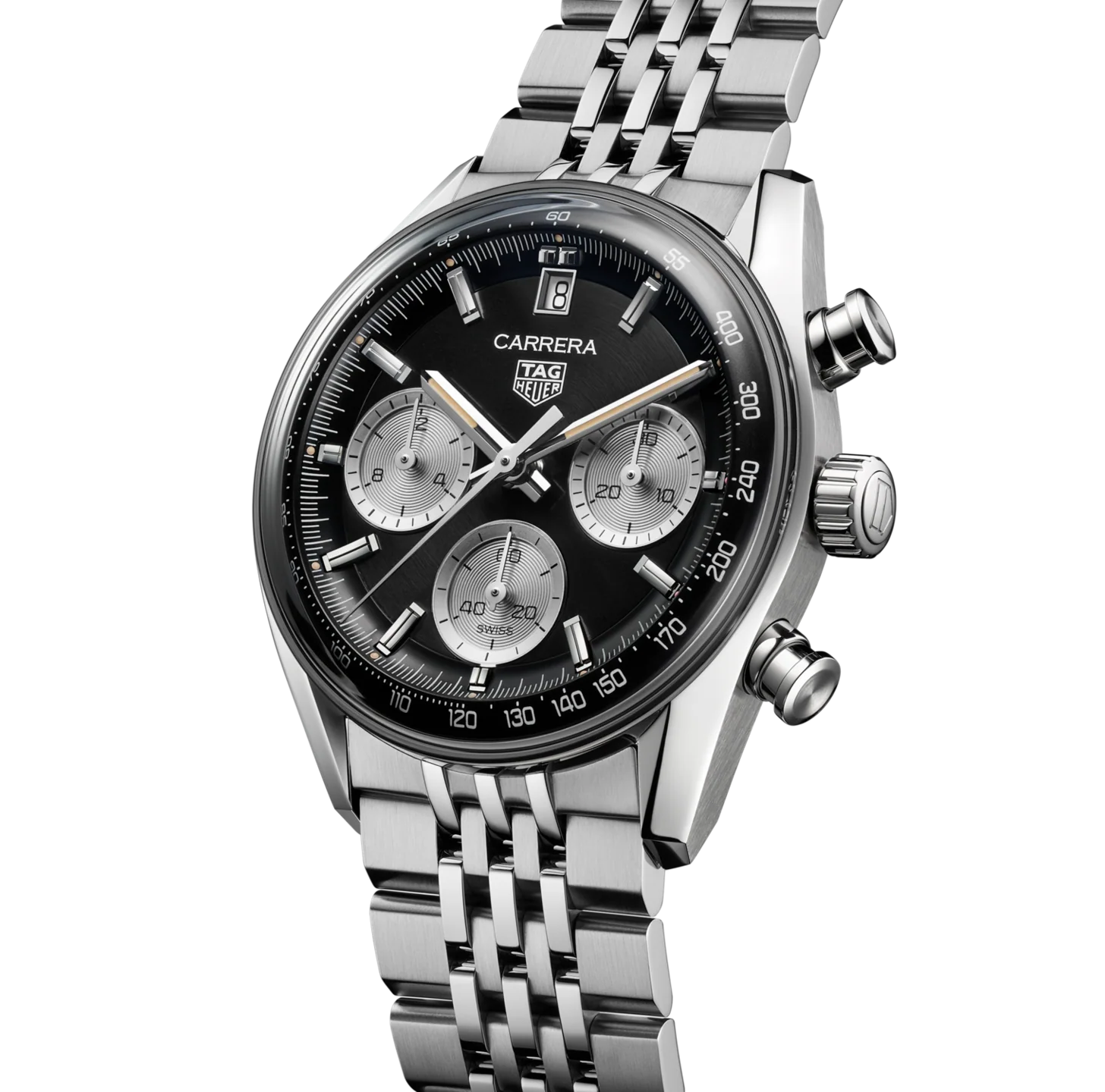 TAG Heuer Carrera Chronograph Watch with Brushed Black Dial - Image 2