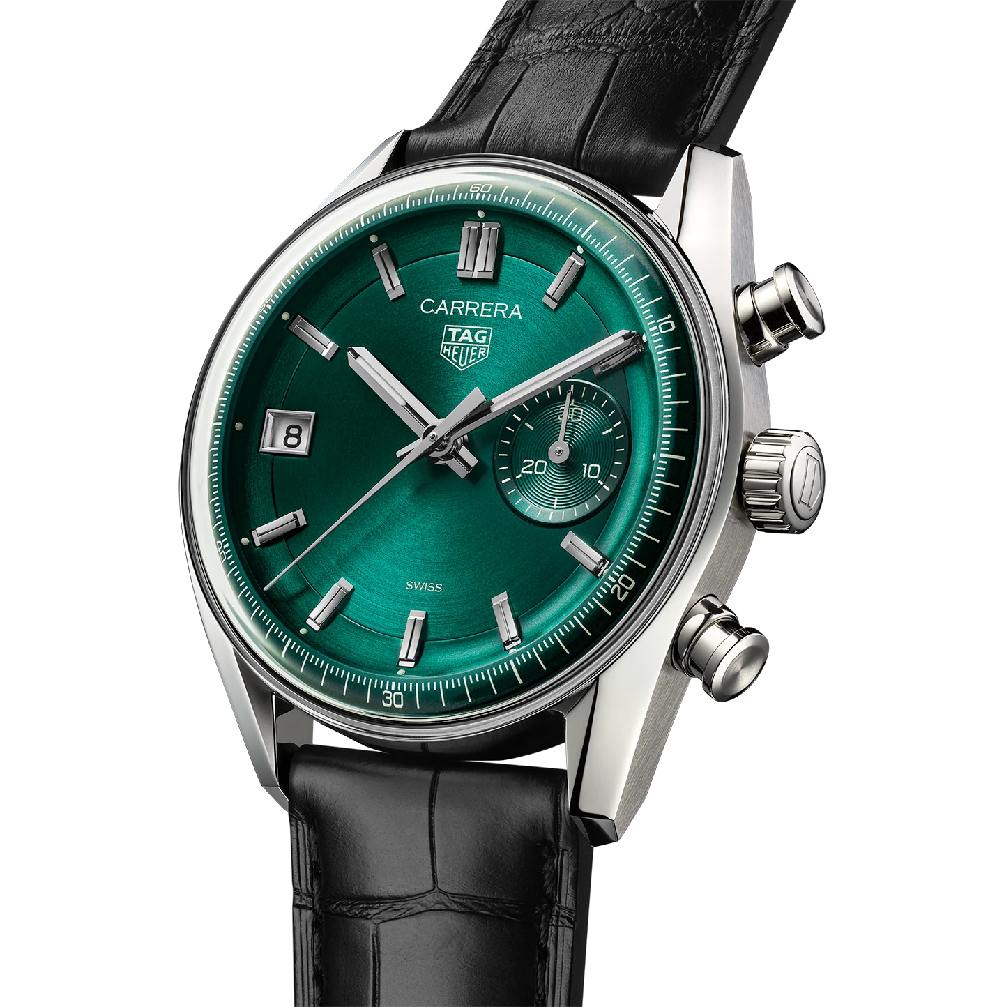 TAG Heuer Carrera Chronograph Watch with Teal Dial - Image 2