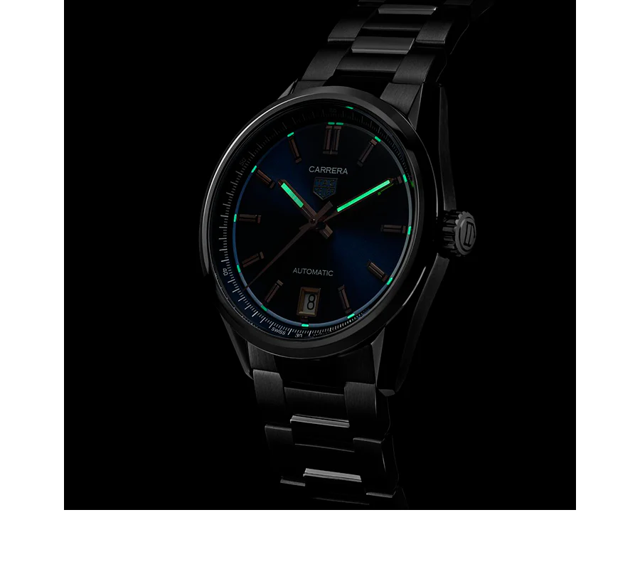 TAG Heuer Carrera Date Watch with Blue Dial - Image 6