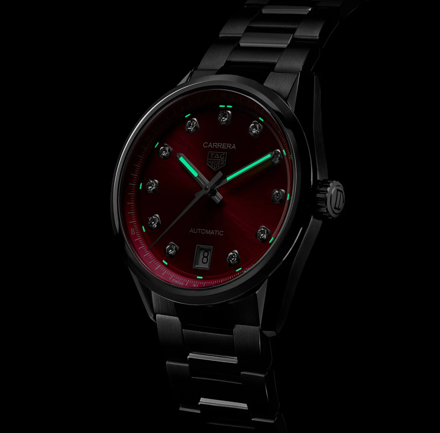 TAG Heuer Carrera Date Watch with Hot Pink Dial - Image 6