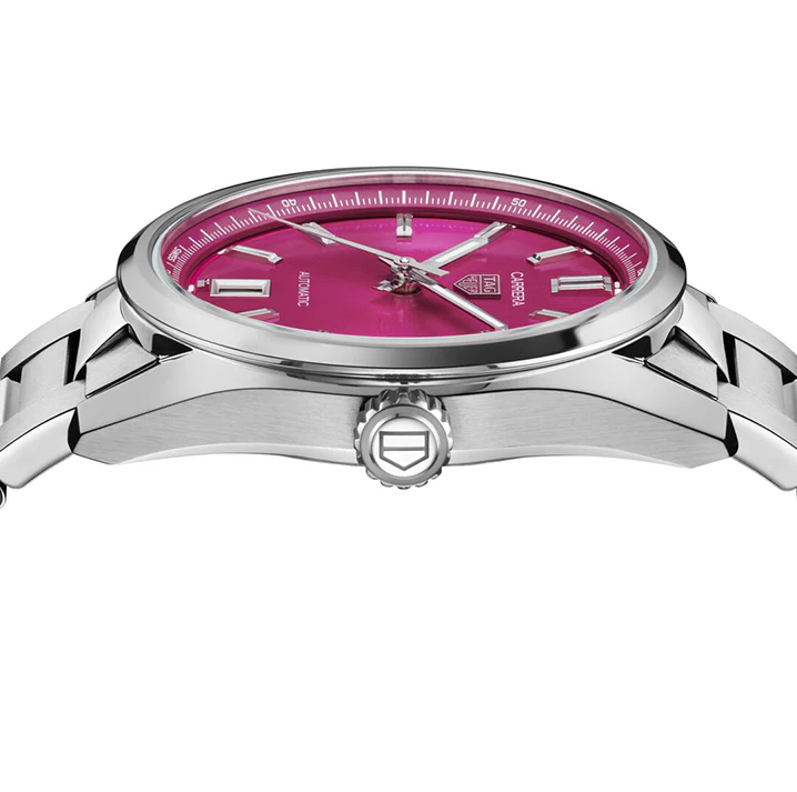 TAG Heuer Carrera Date Watch with Pink Dial - Image 2
