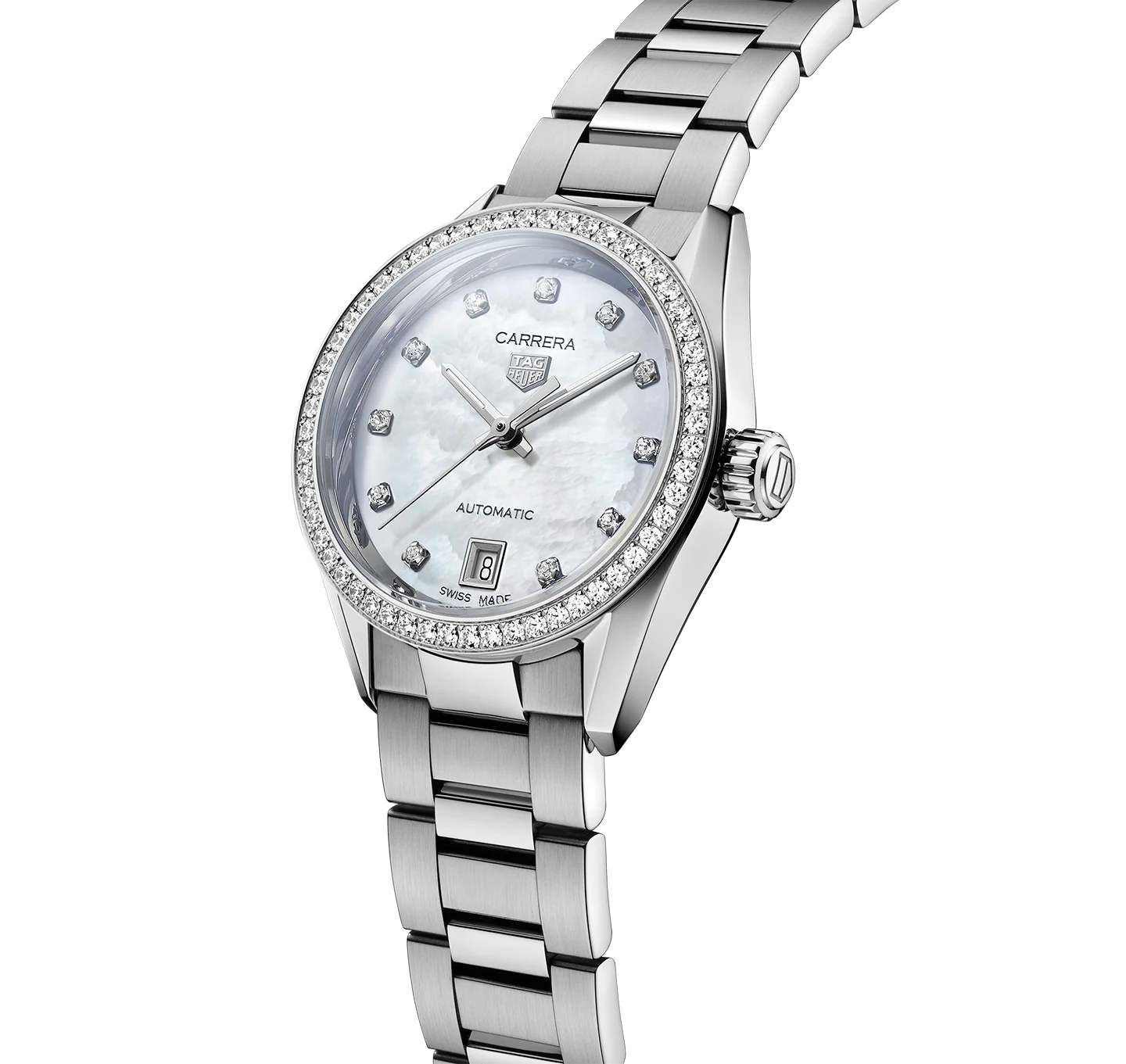 TAG Heuer Carrera Date Watch with Stainless Steel Bracelet - Image 2
