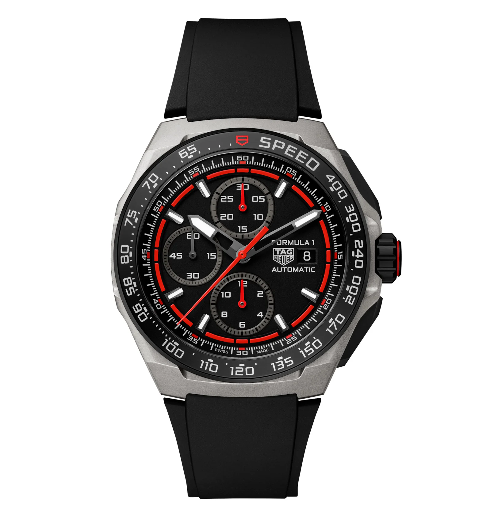 TAG Heuer Formula 1 Chronograph Watch with Black Rubber Strap