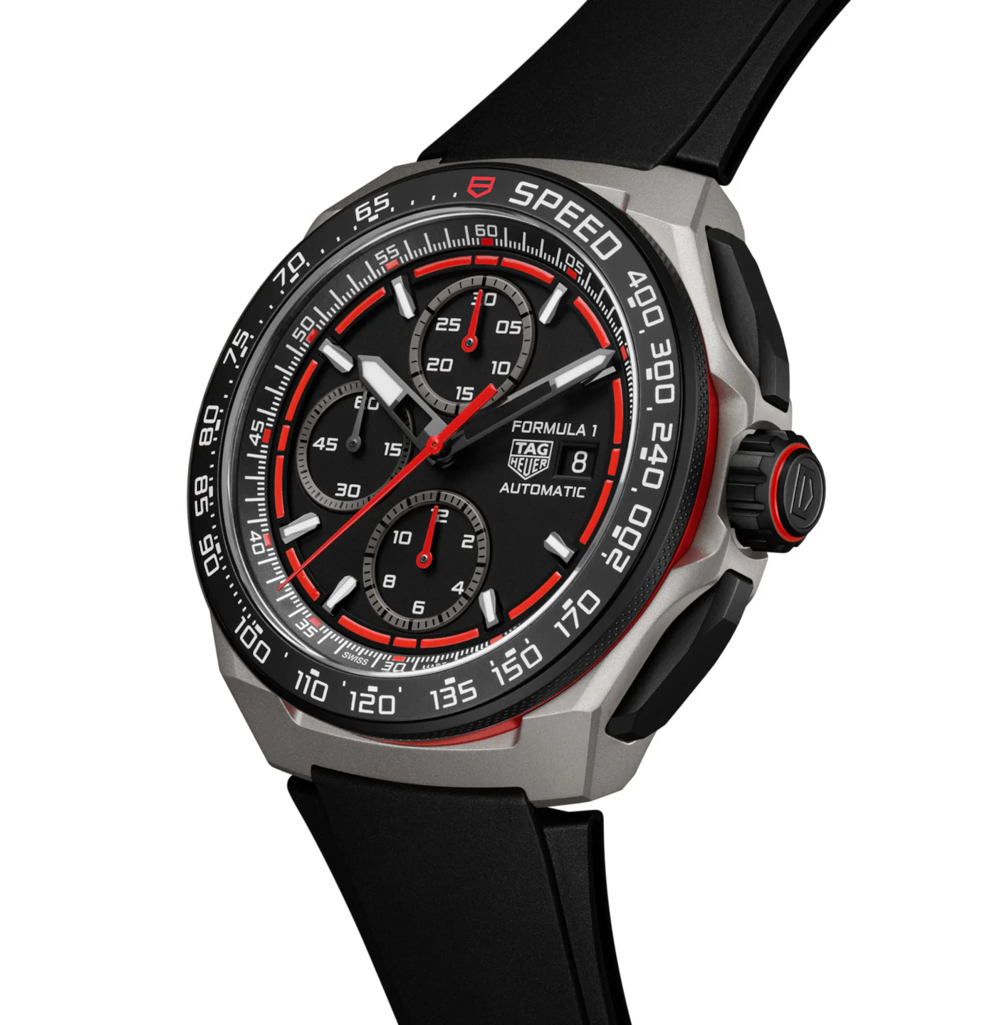 TAG Heuer Formula 1 Chronograph Watch with Black Rubber Strap - Image 2