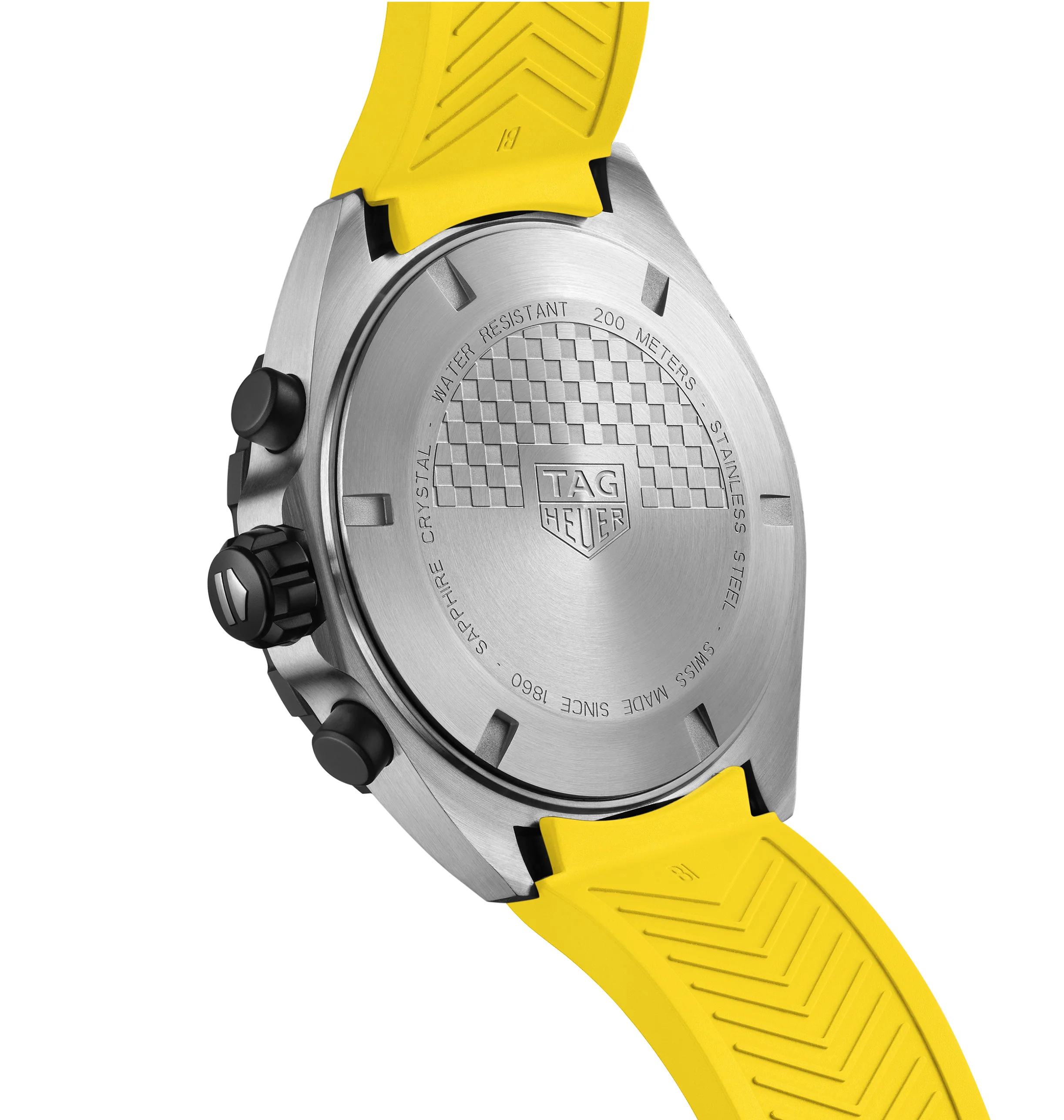 TAG Heuer Formula 1 Men's Quartz Chronograph Yellow Dial and Rubber Strap Watch - Image 2