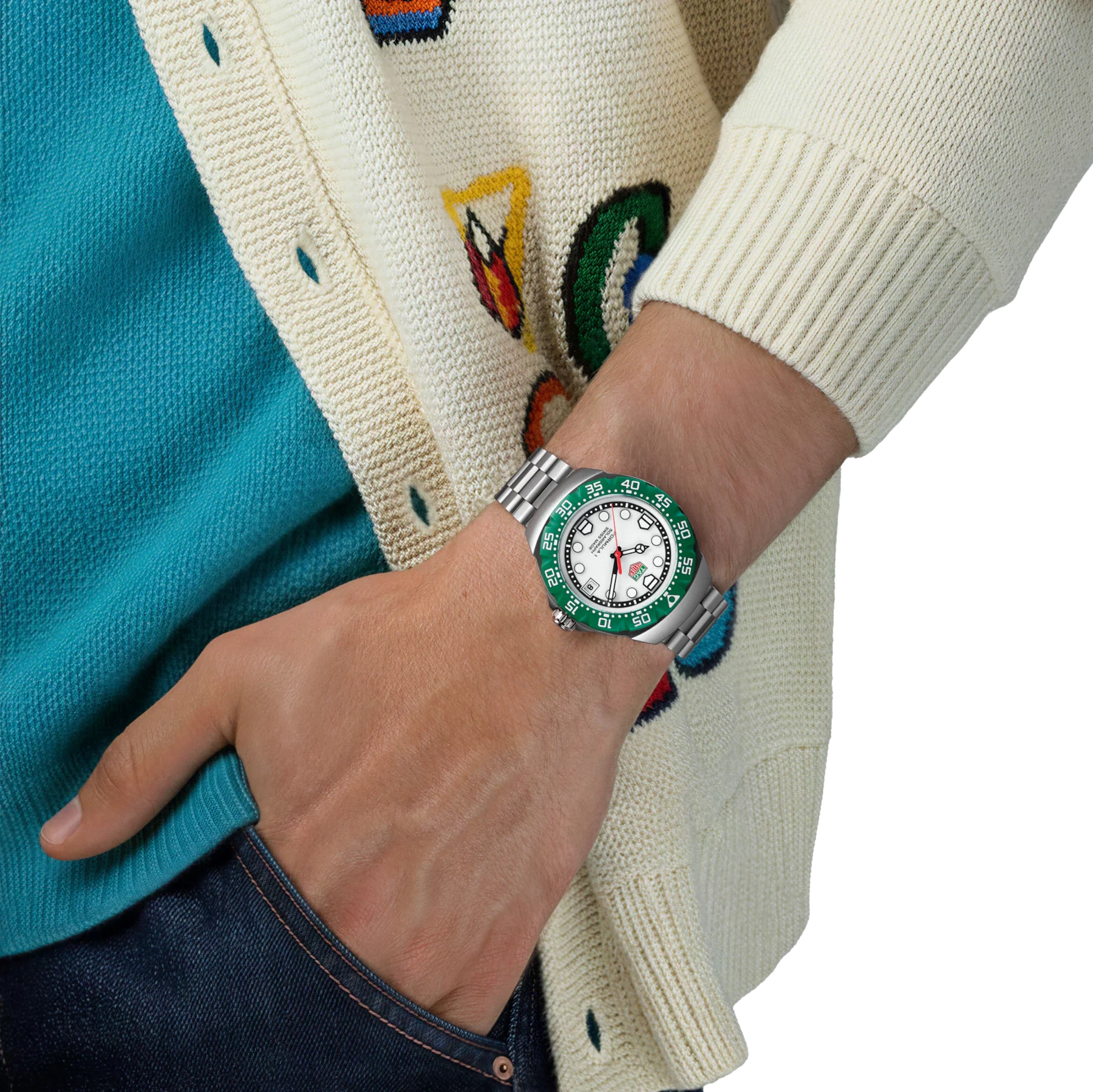 TAG Heuer Formula 1 Solargraph Watch with Stainless Steel Bracelet - Image 4