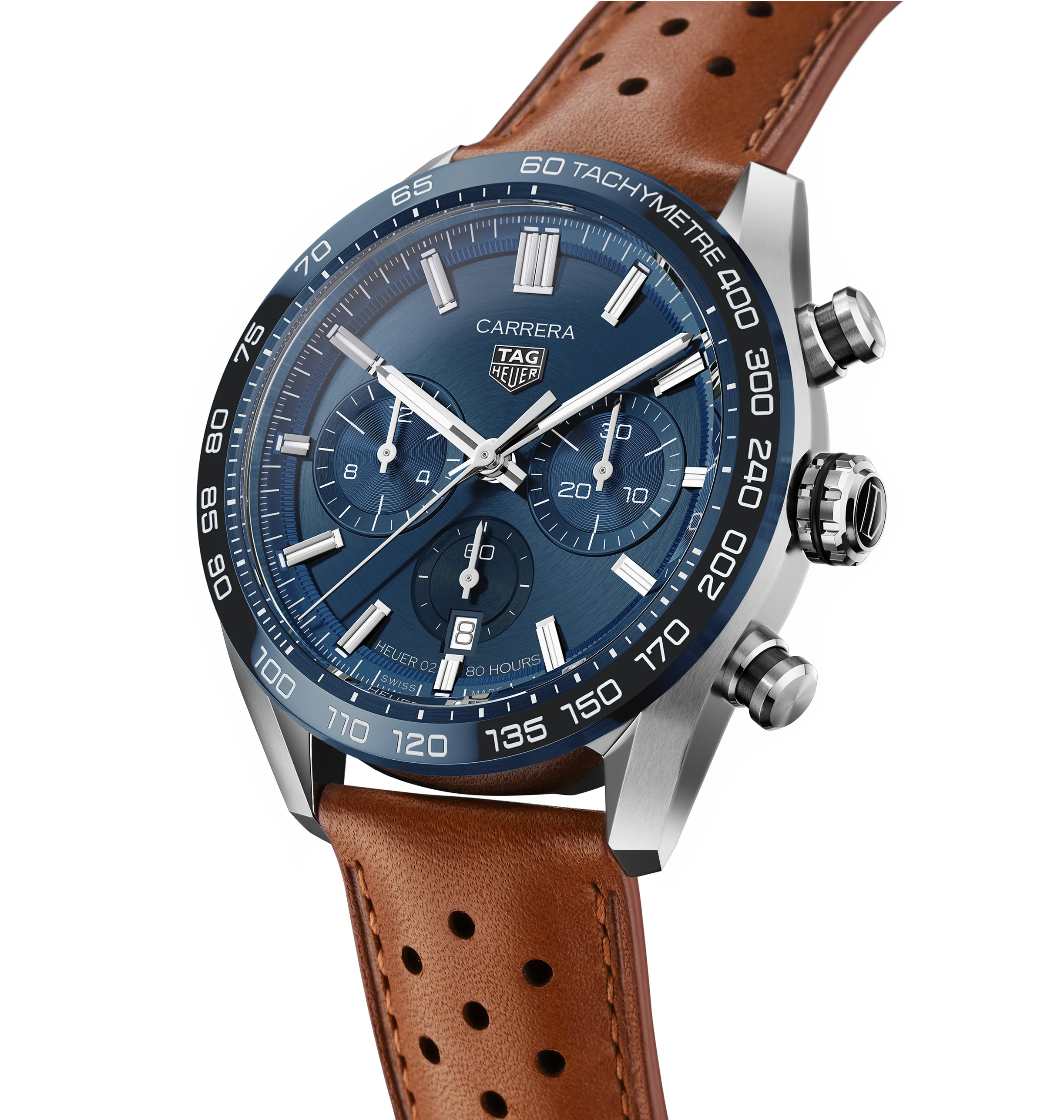 TAG Heuer Men's Carrera Automatic Chronograph Blue Dial Watch - Image 2