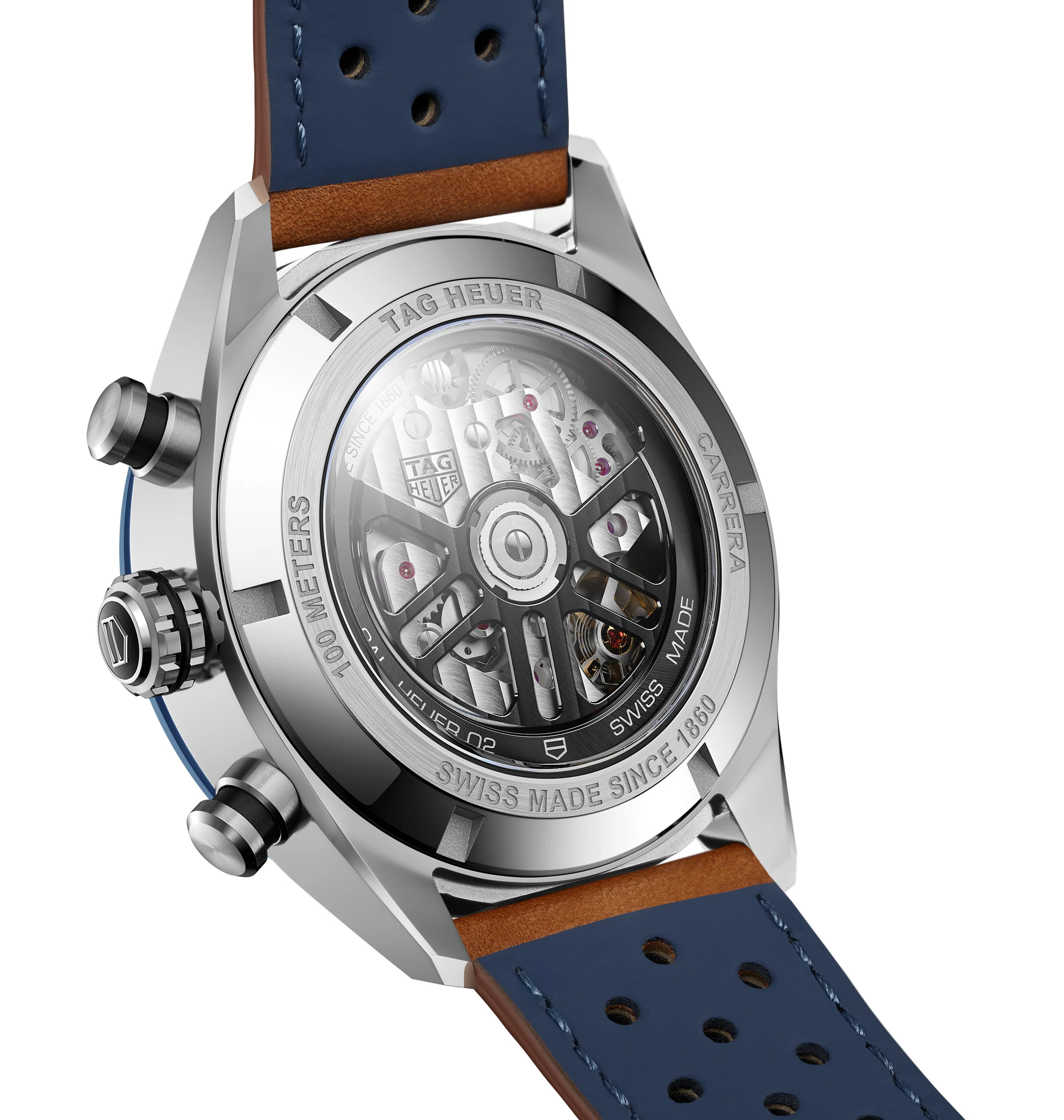 TAG Heuer Men's Carrera Automatic Chronograph Blue Dial Watch - Image 5