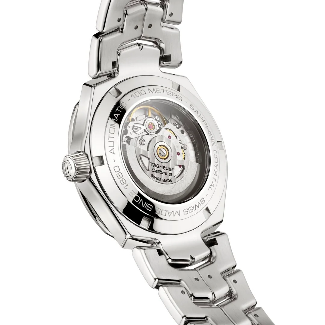 TAG Heuer Link Men's Calibre 5 Date Automatic Blue Sunray Dial Watch - Image 3