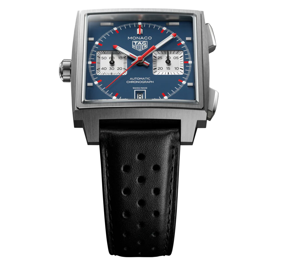 TAG Heuer Monaco Chronograph Watch with Blue Opalin Dial - Image 2